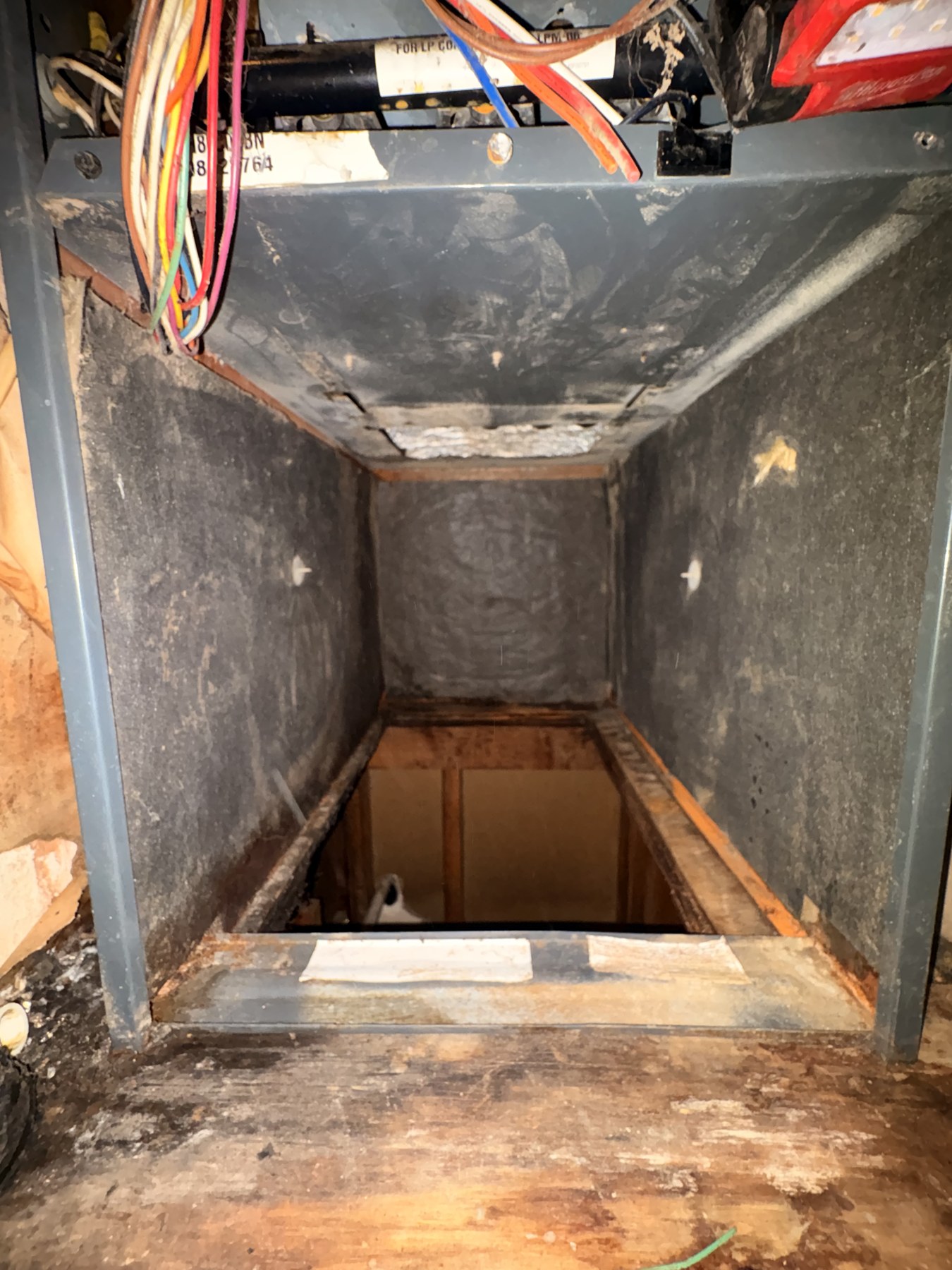 HVAC blower compartment after cleaning