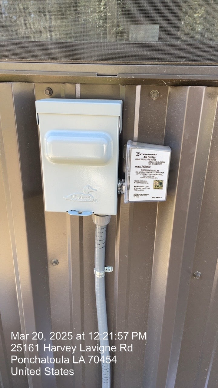 Electrical disconnect installed for an outdoor HVAC unit