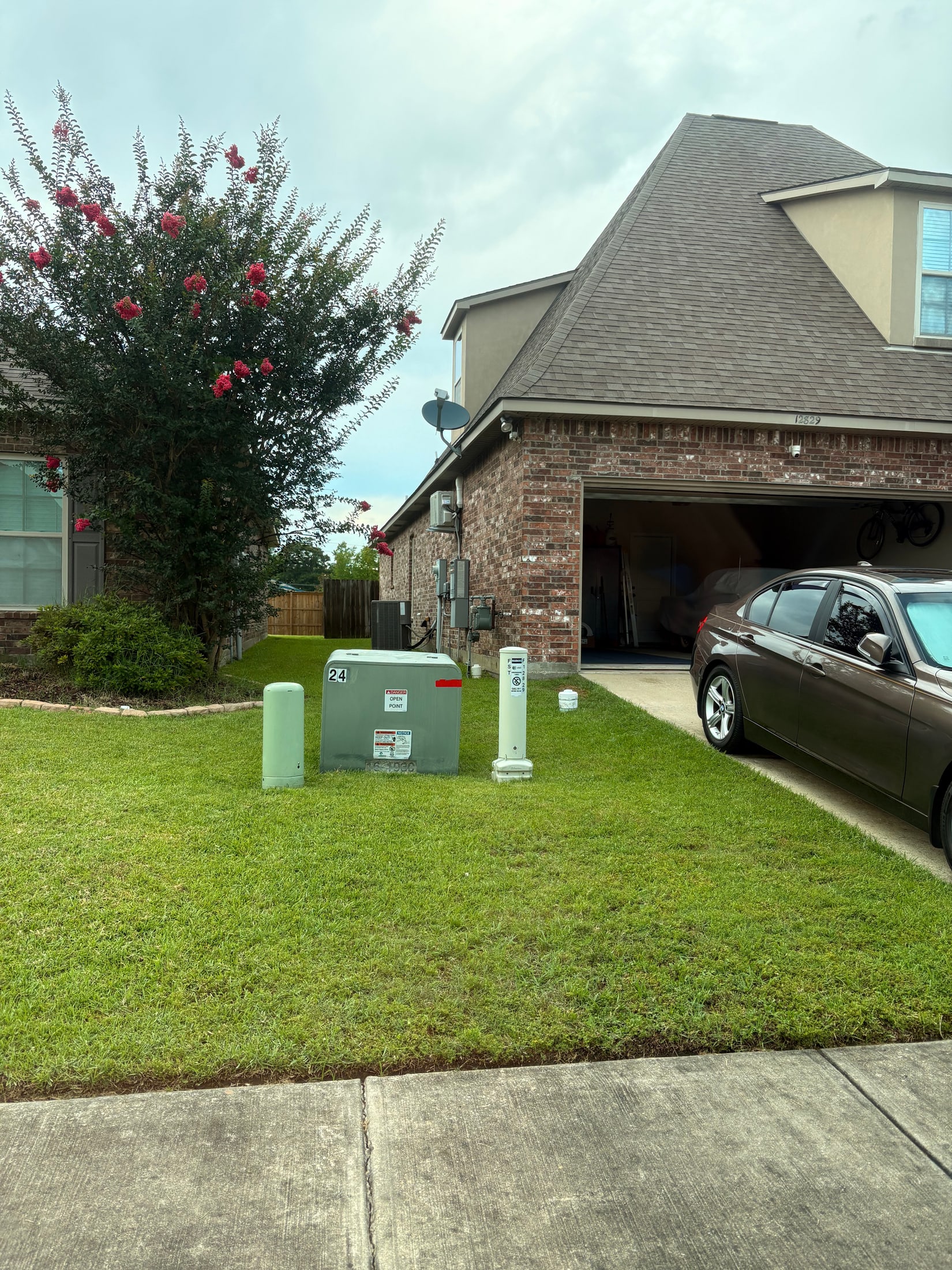 Residential HVAC equipment at a Southeast Louisiana home