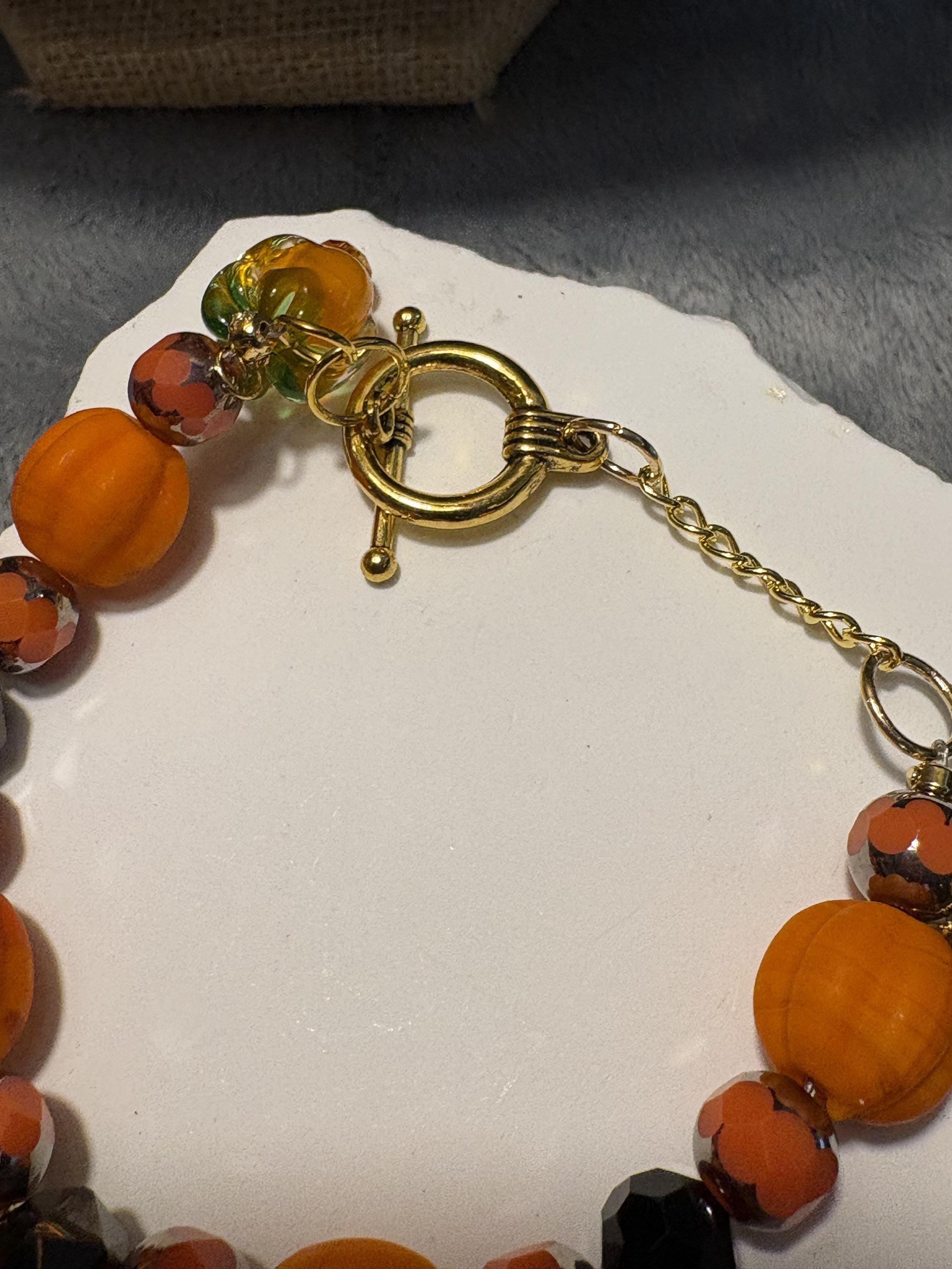 Glass Pumpkin Jewelry Set view 12