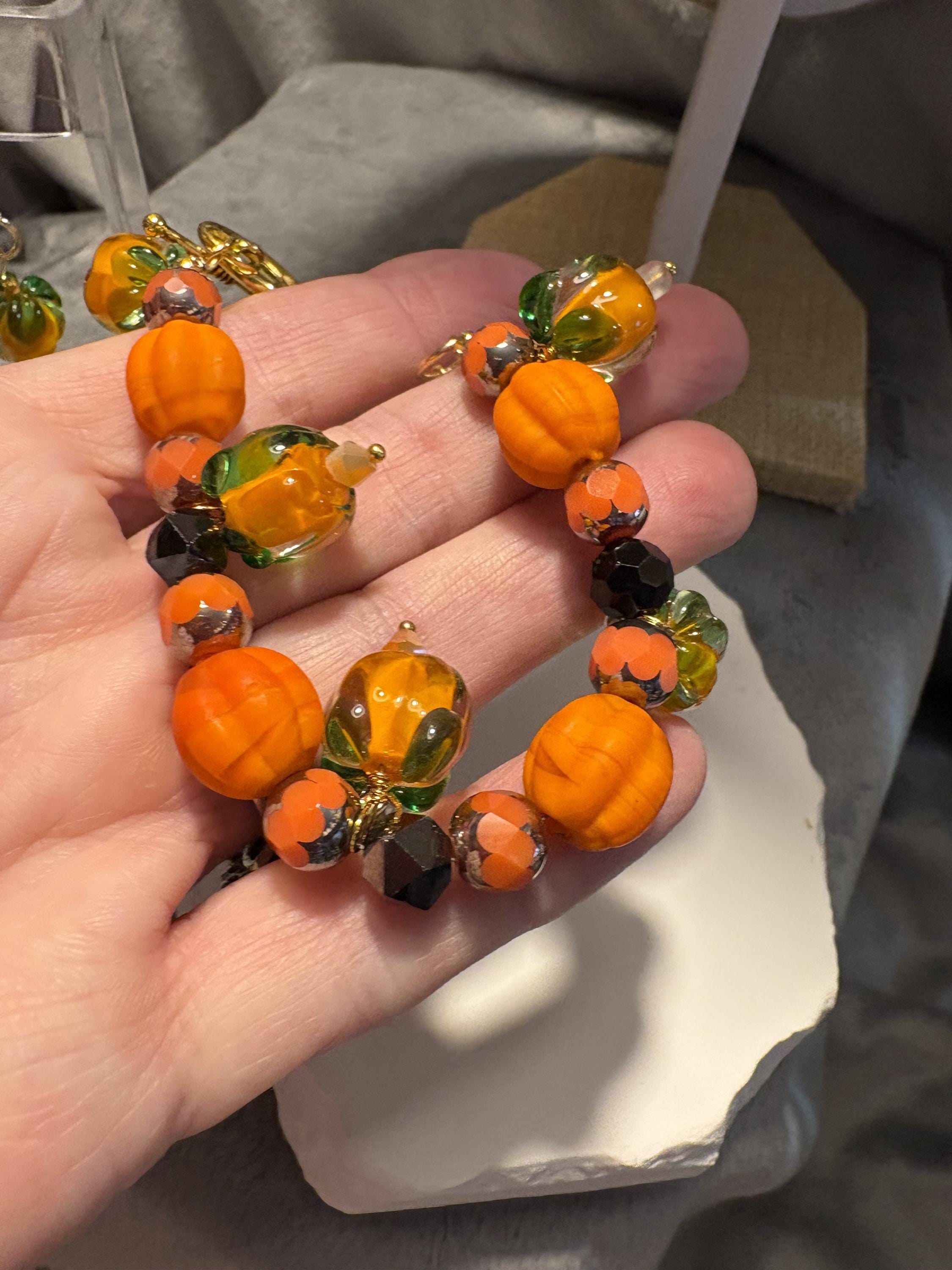 Glass Pumpkin Jewelry Set view 14