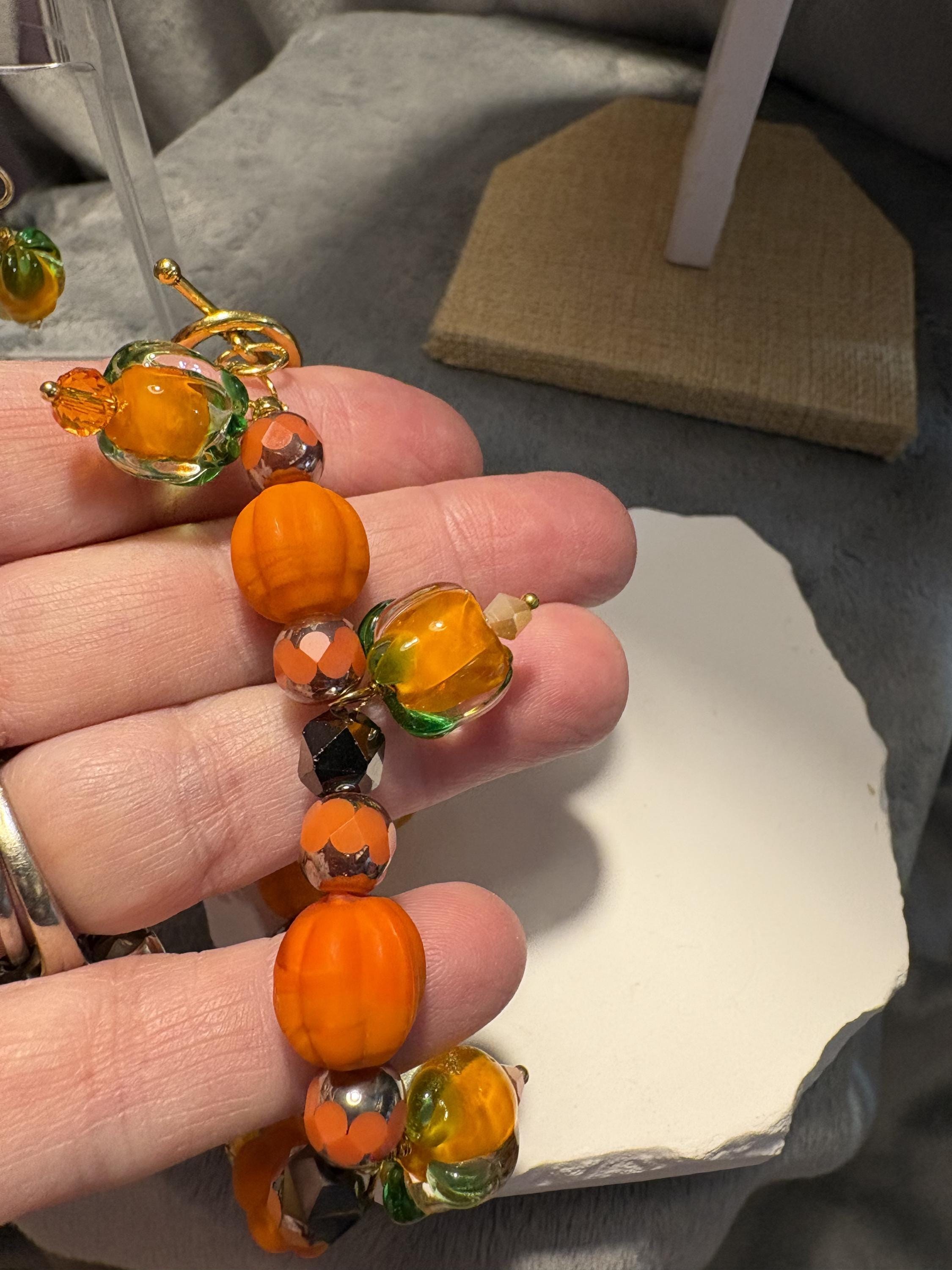 Glass Pumpkin Jewelry Set view 15