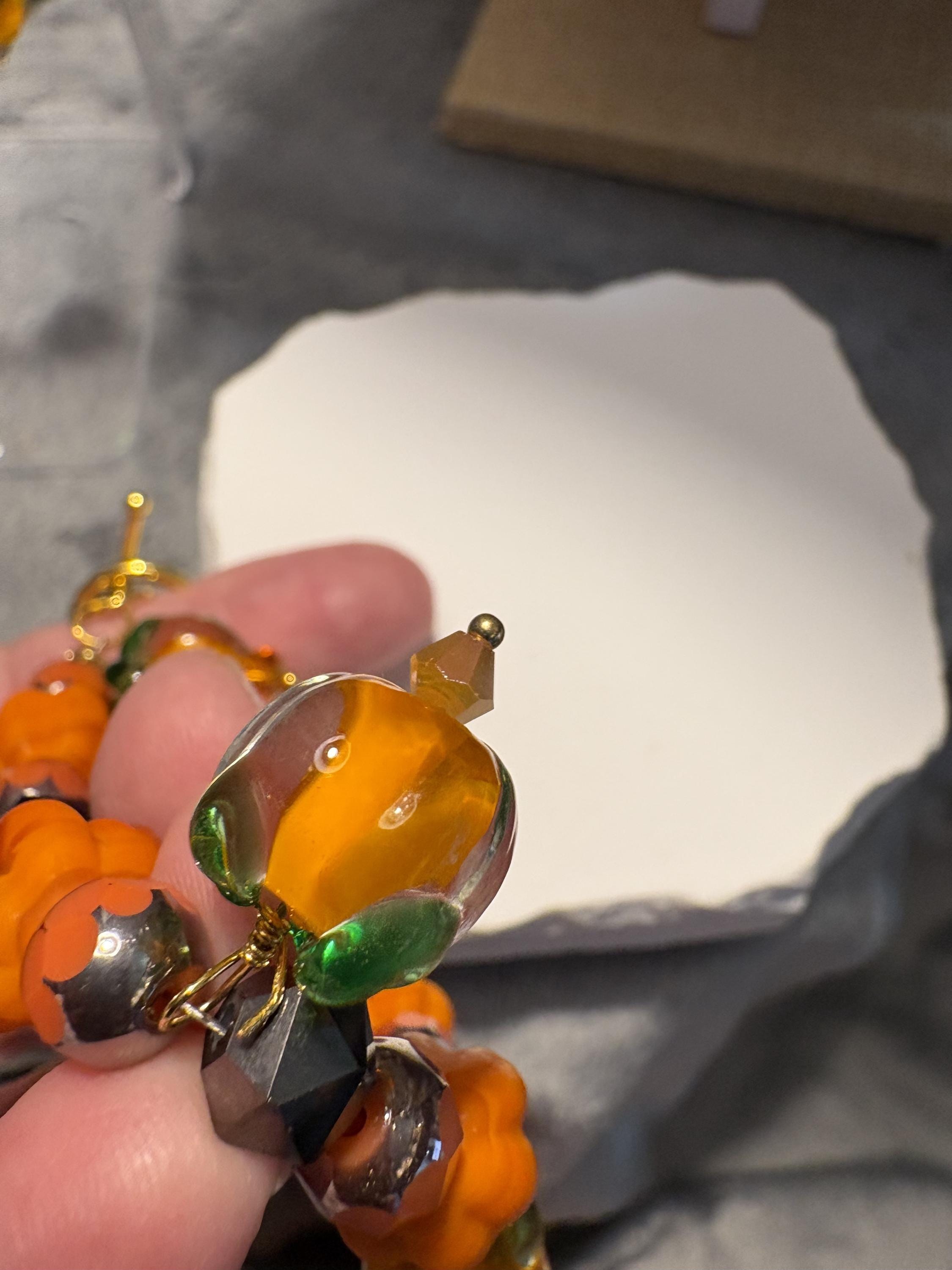 Glass Pumpkin Jewelry Set view 17