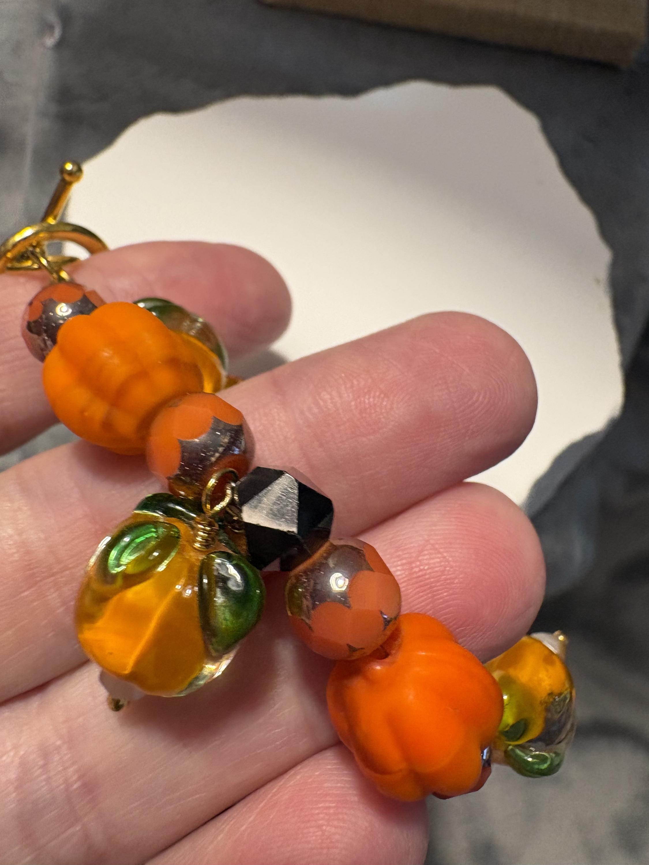 Glass Pumpkin Jewelry Set view 18