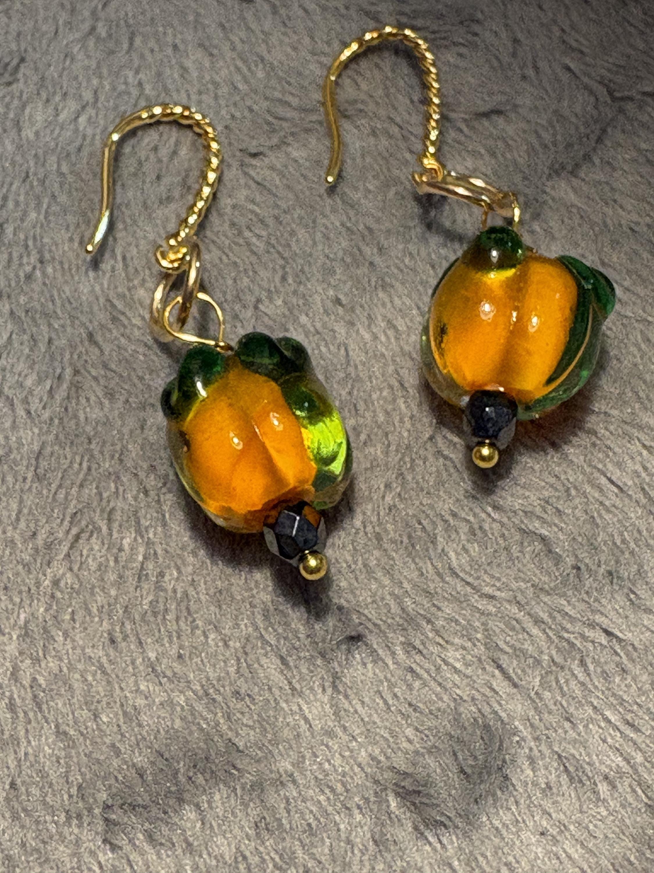 Glass Pumpkin Jewelry Set view 19