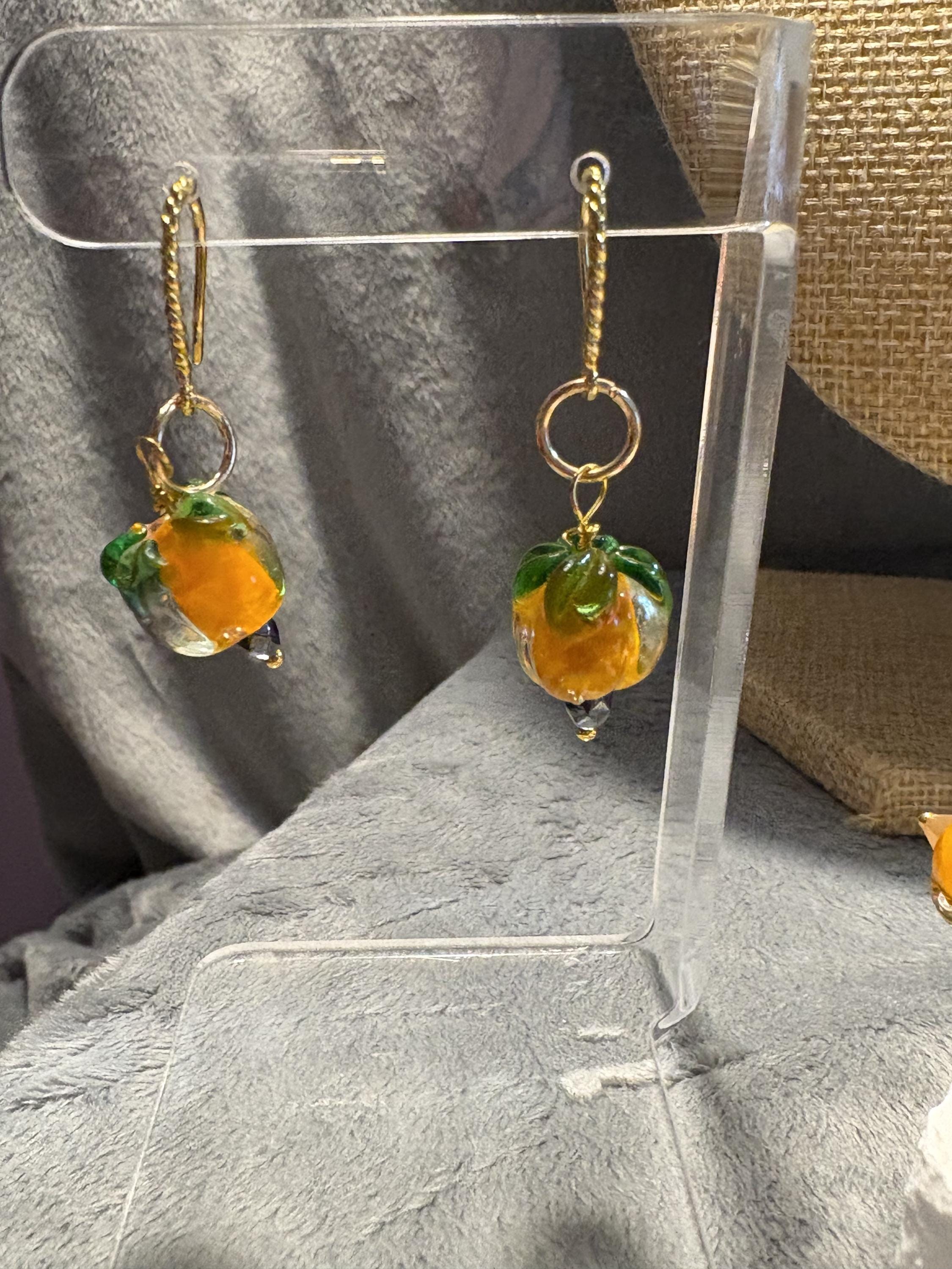 Glass Pumpkin Jewelry Set view 7