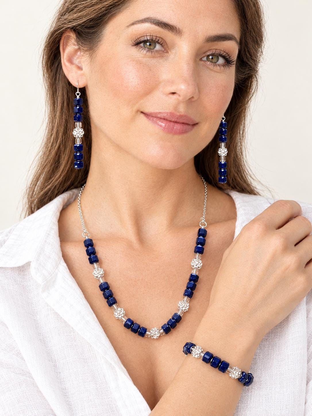 Handmade Lapis Lazuli Jewelry Set