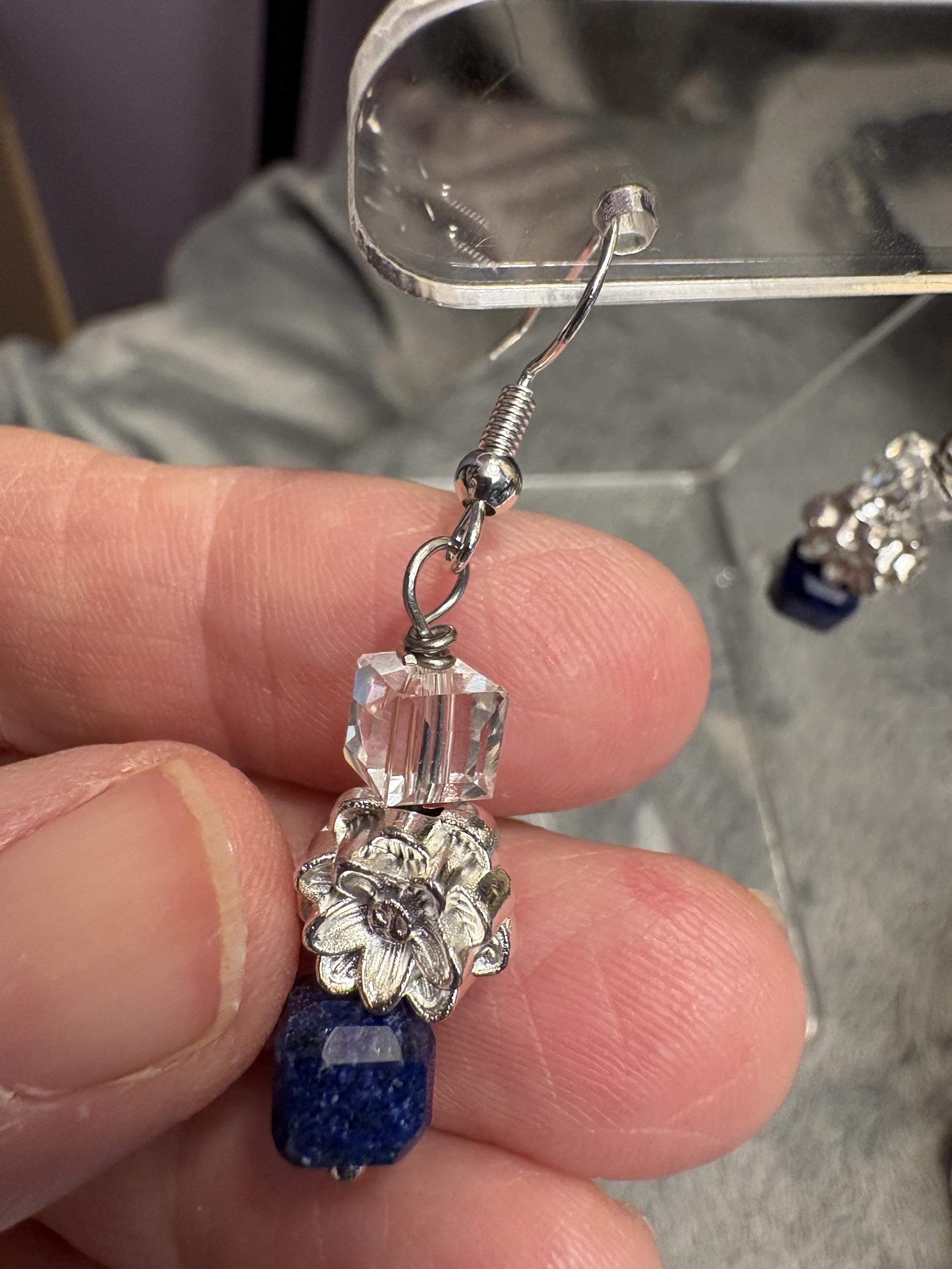 Handmade Lapis Lazuli Jewelry Set view 10