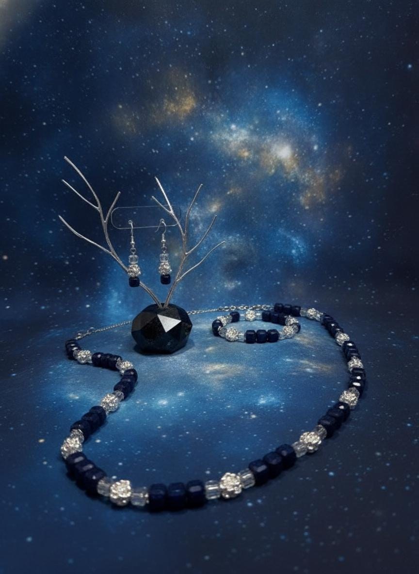Handmade Lapis Lazuli Jewelry Set view 3