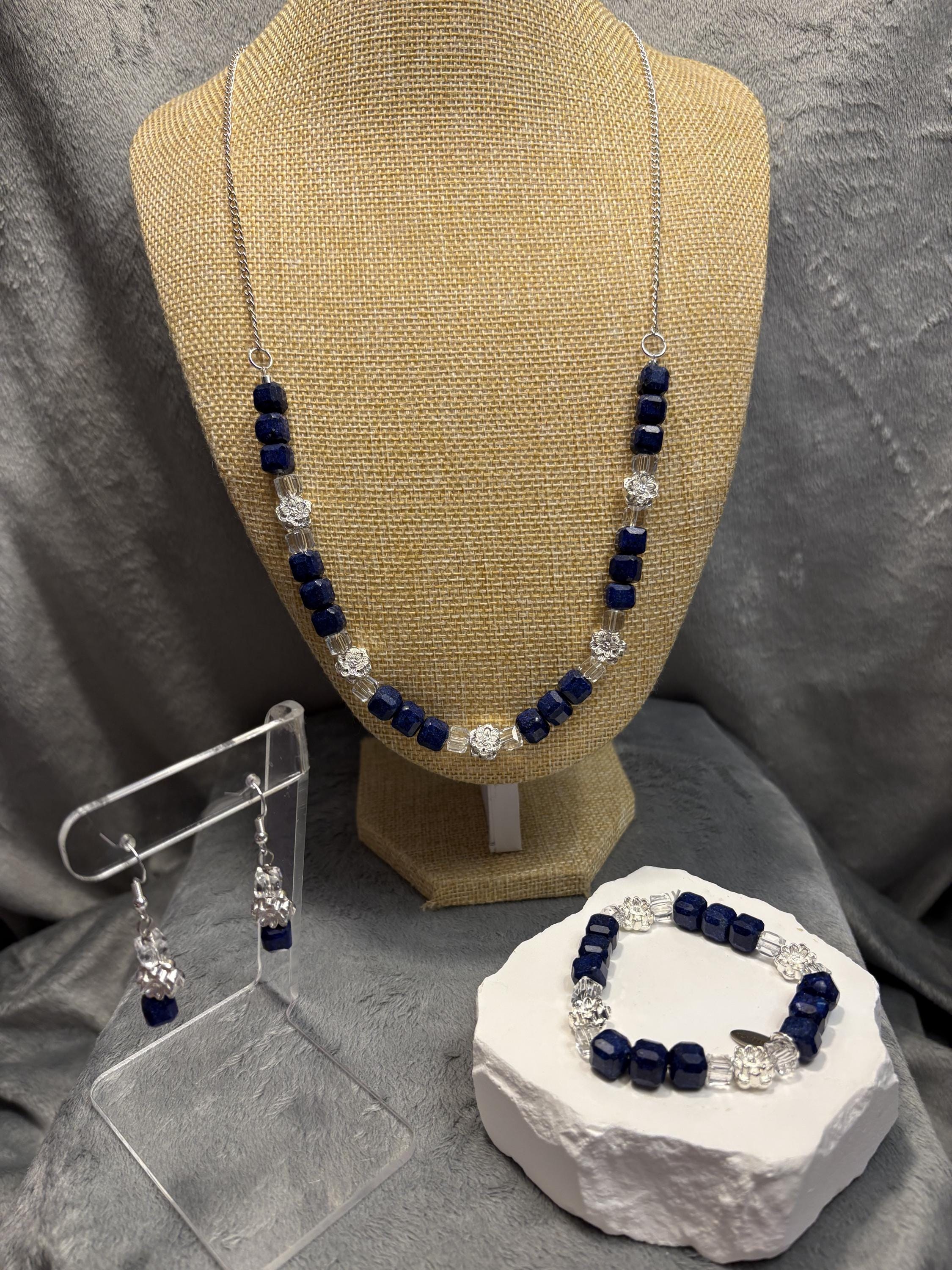 Handmade Lapis Lazuli Jewelry Set view 4