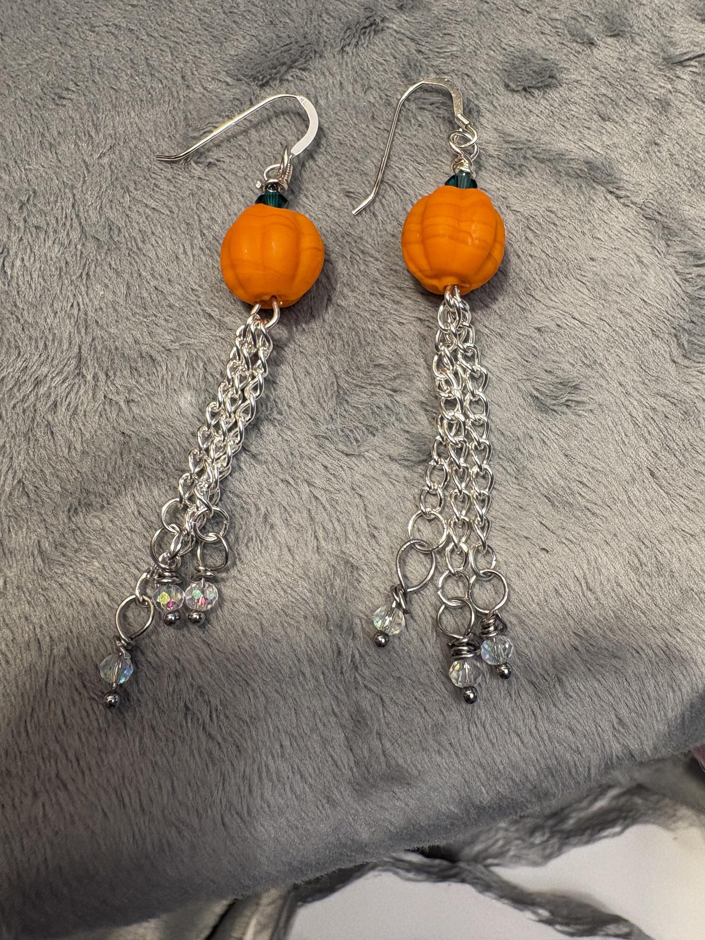 Pumpkin Dangle Earrings view 8