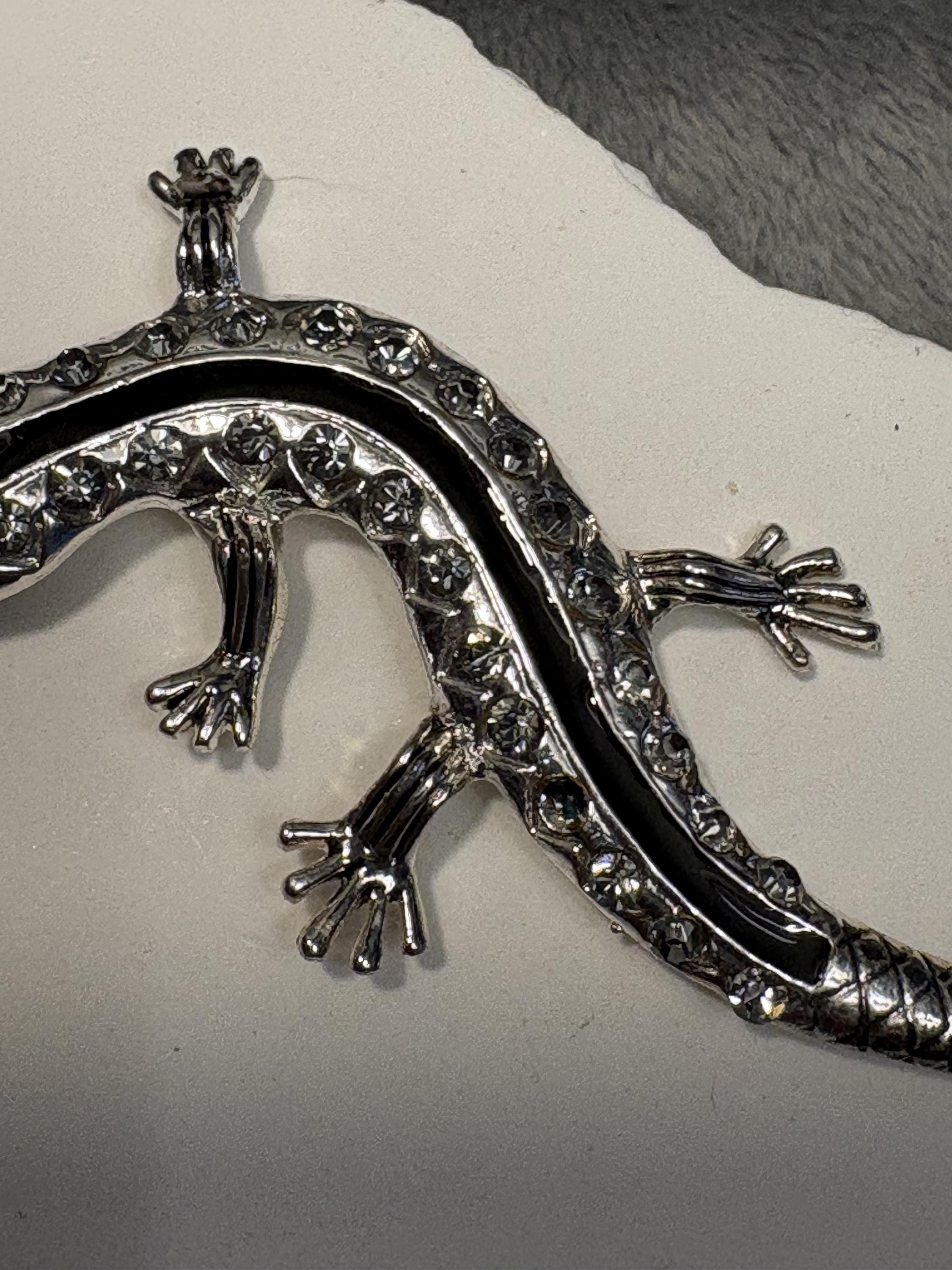 Rhinestone Lizard Keychain view 7