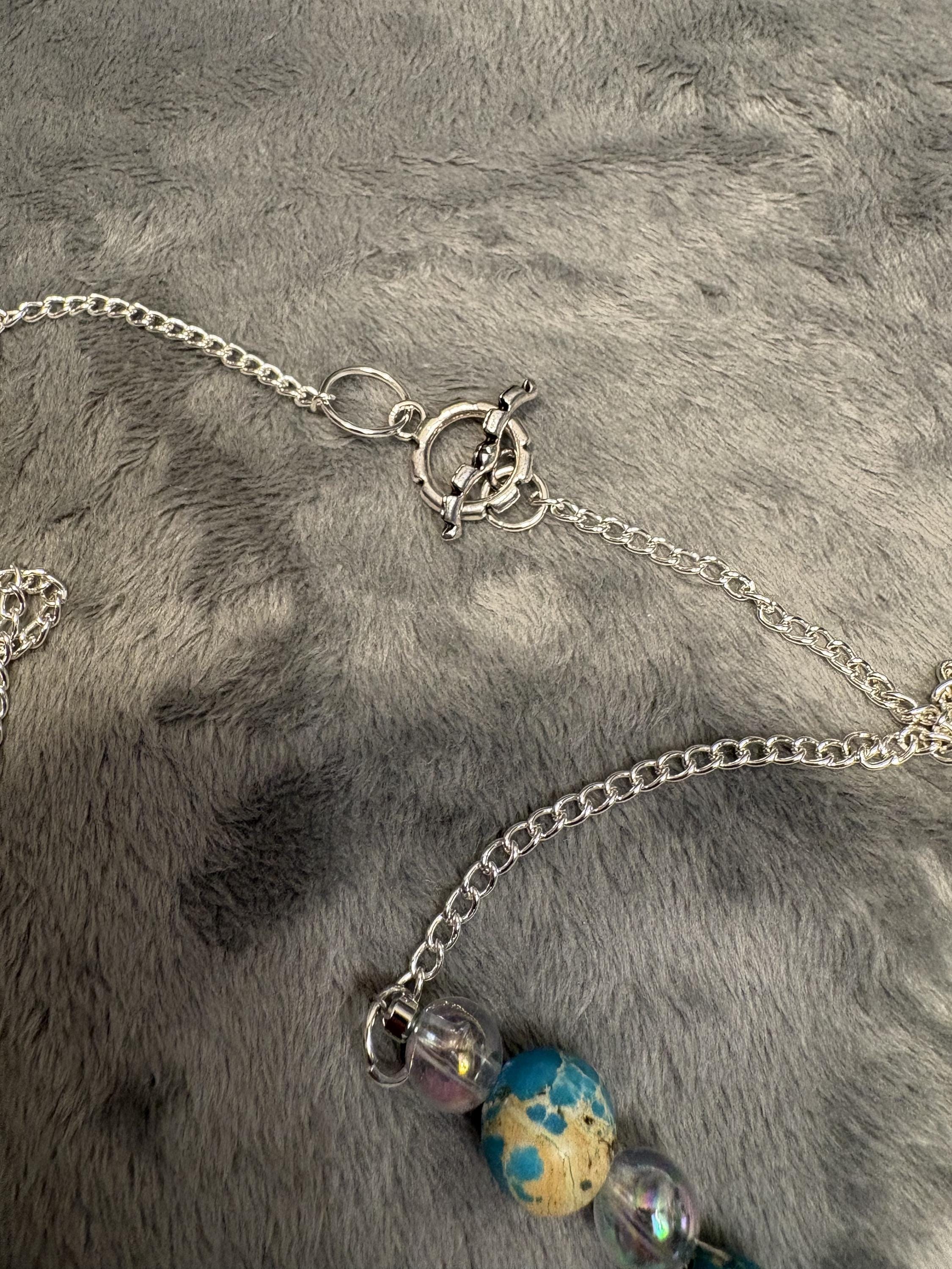 Unique Whale Jewelry Set Gift | Ocean Necklace Bracelet Earrings | Jasper Gemstone Jewelry for Her view 12