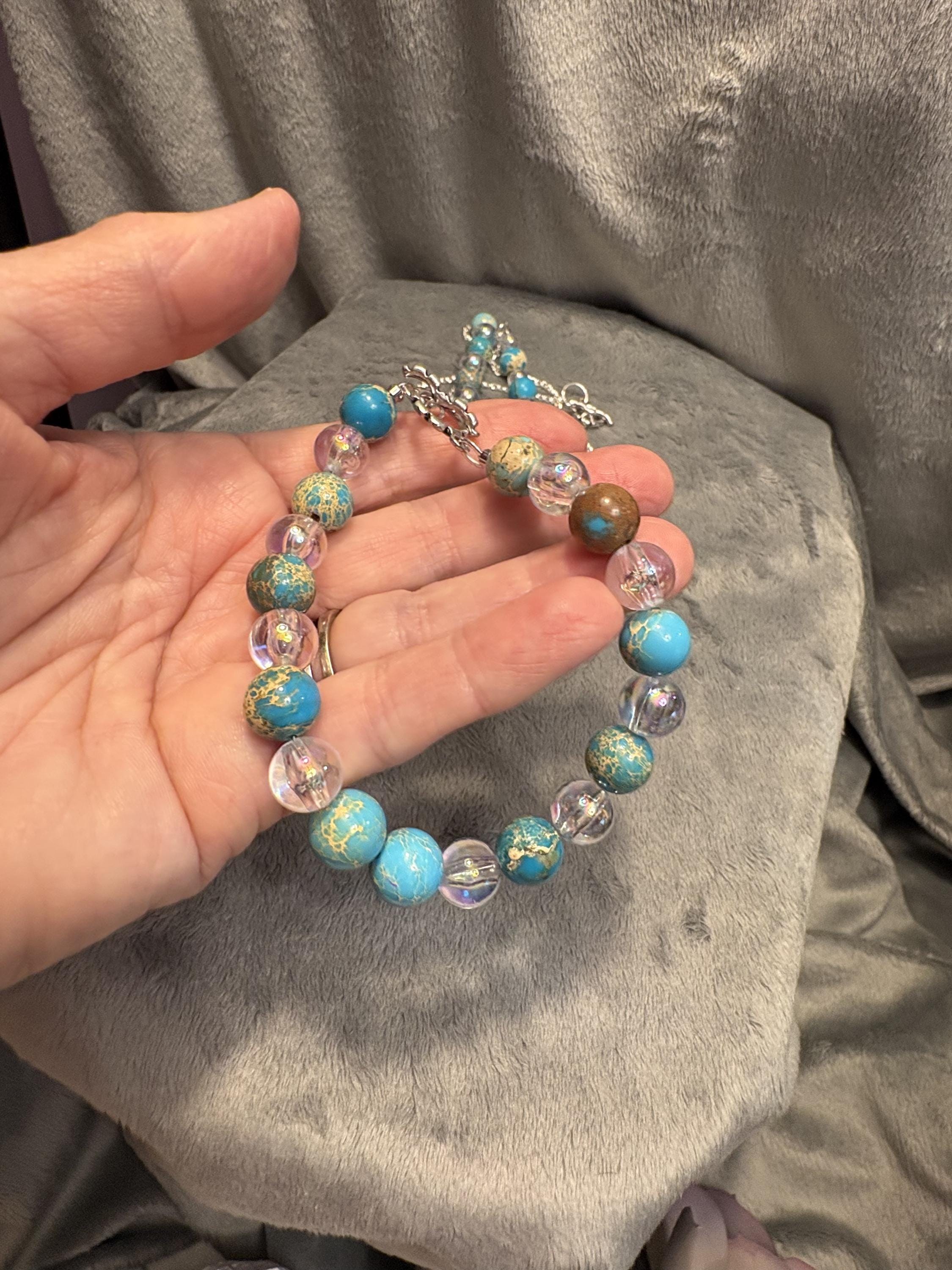 Unique Whale Jewelry Set Gift | Ocean Necklace Bracelet Earrings | Jasper Gemstone Jewelry for Her view 15