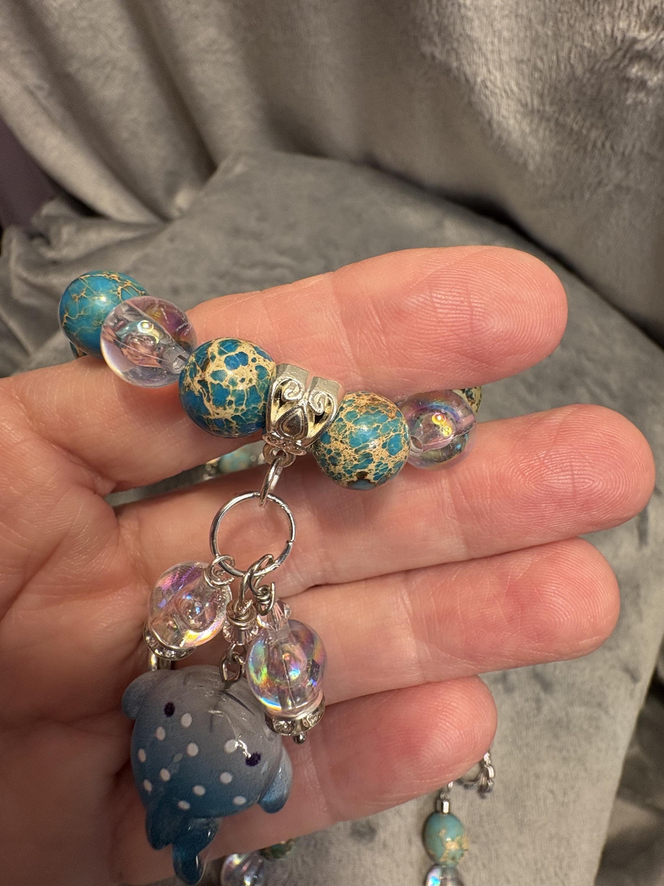 Unique Whale Jewelry Set Gift | Ocean Necklace Bracelet Earrings | Jasper Gemstone Jewelry for Her view 18
