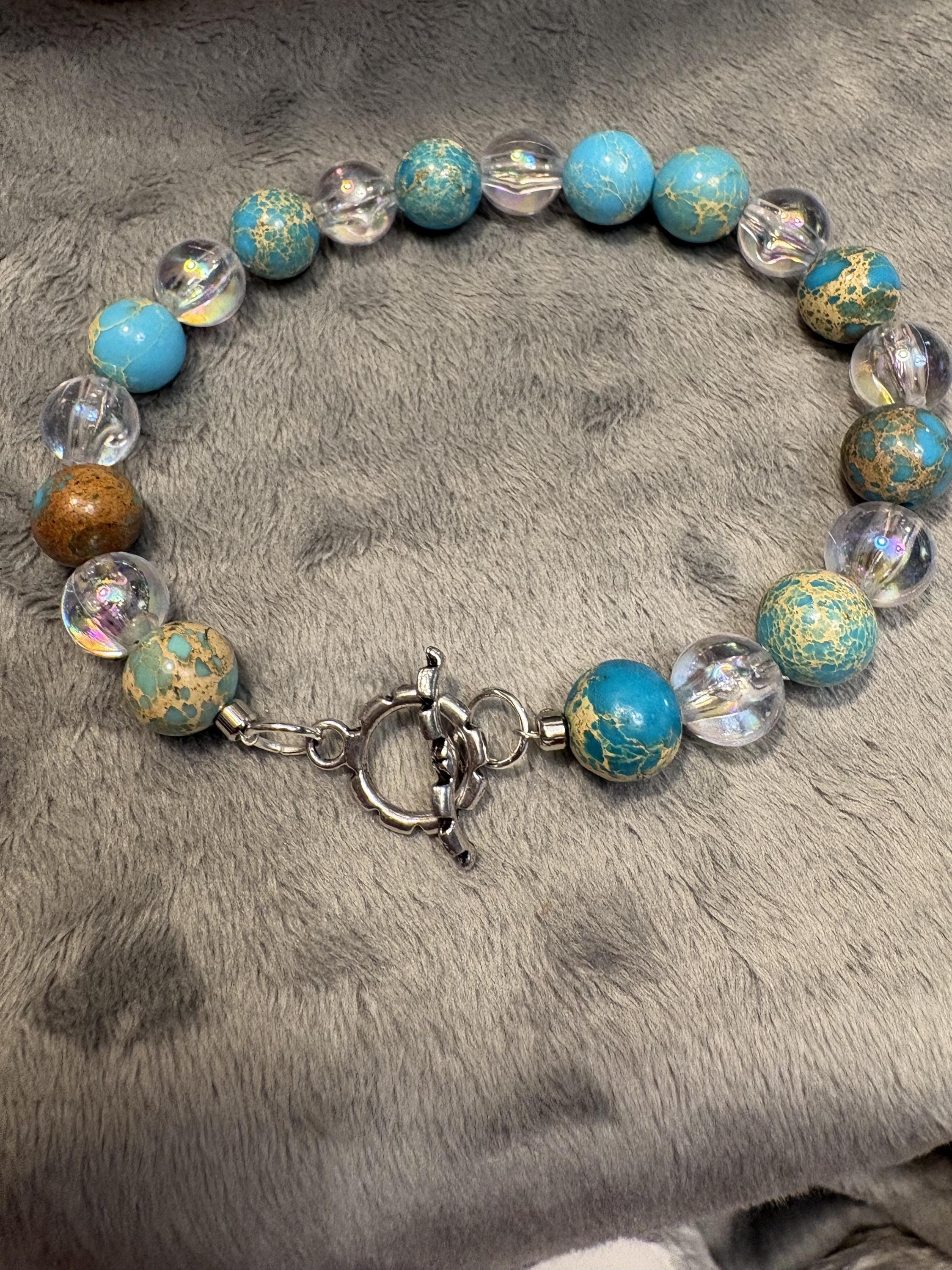 Unique Whale Jewelry Set Gift | Ocean Necklace Bracelet Earrings | Jasper Gemstone Jewelry for Her view 9