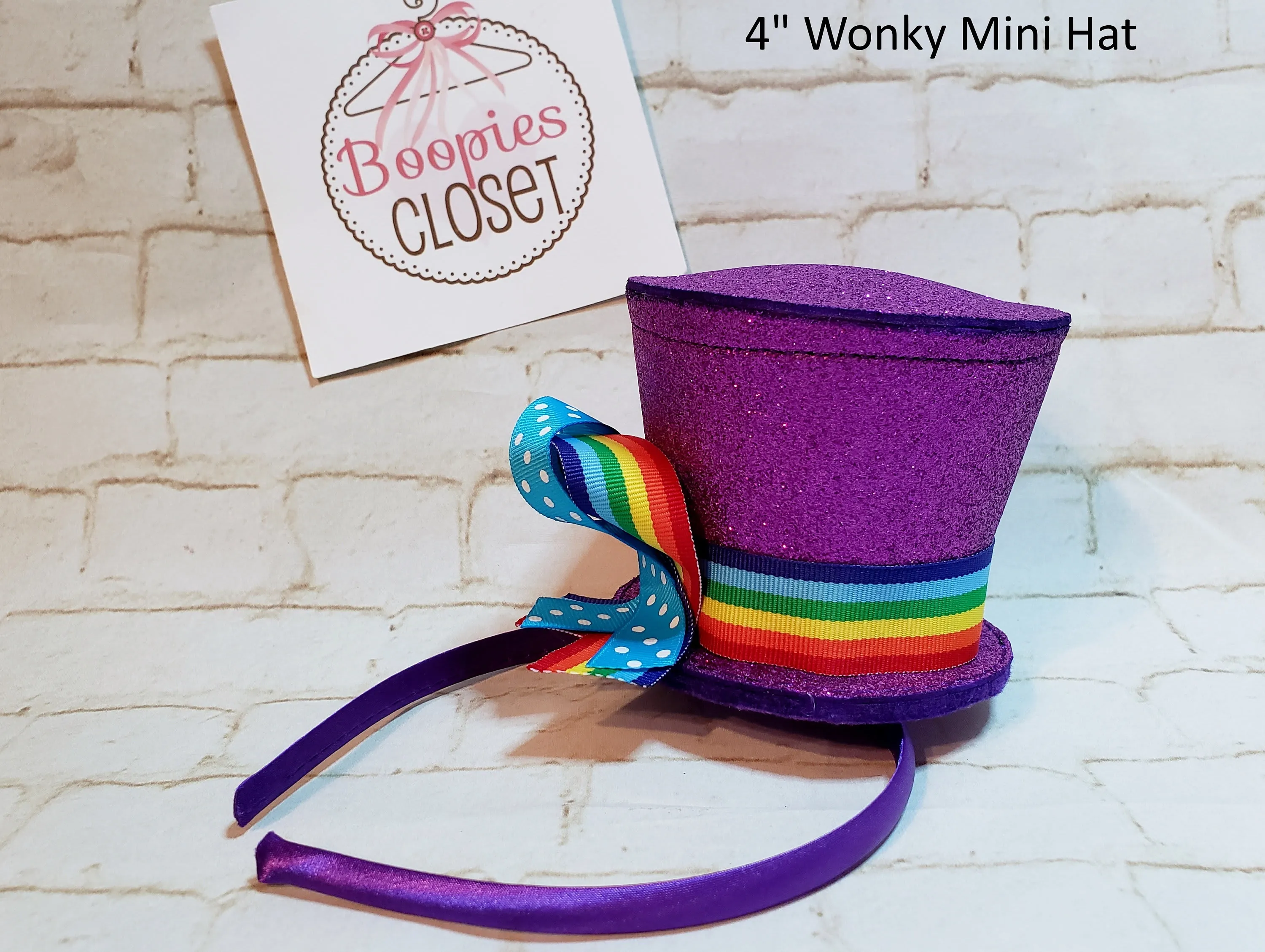 Wonky Sparkle 4" Flared Mini Top Hat