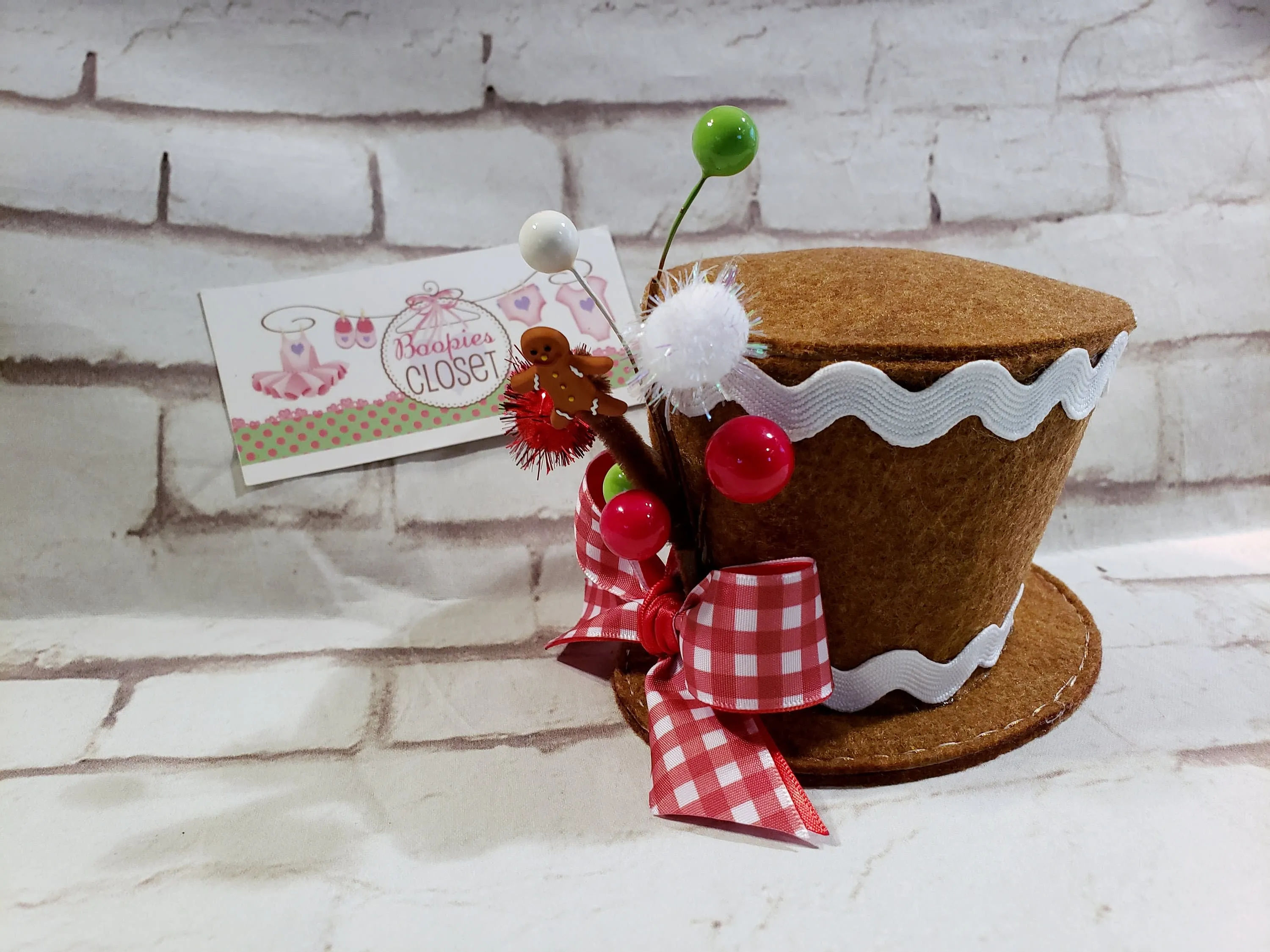 Gingerbread 3-inch Mini Flared Top Hat