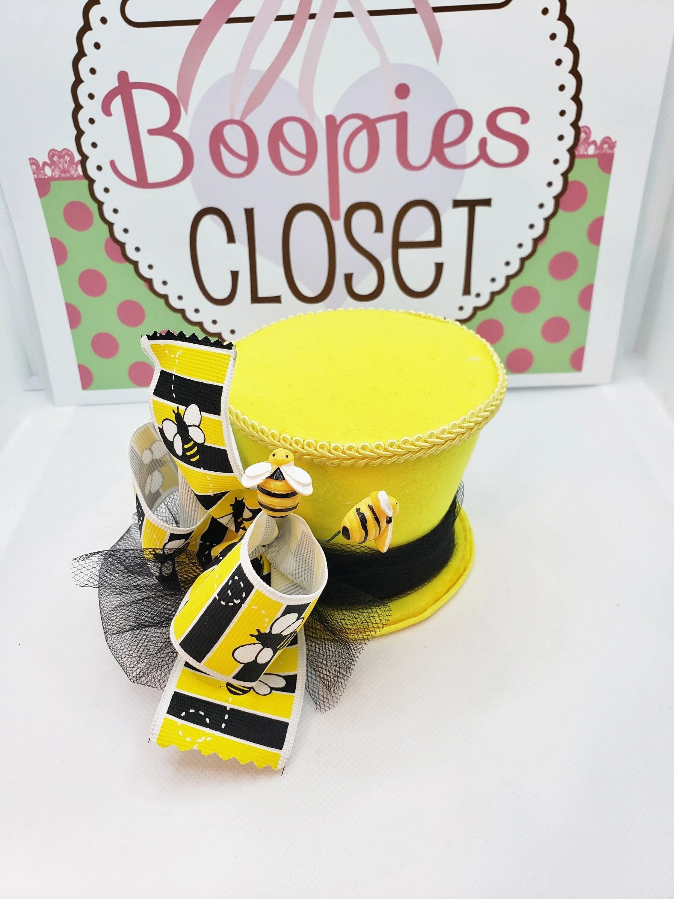 Bee Flared Mini Top Hat