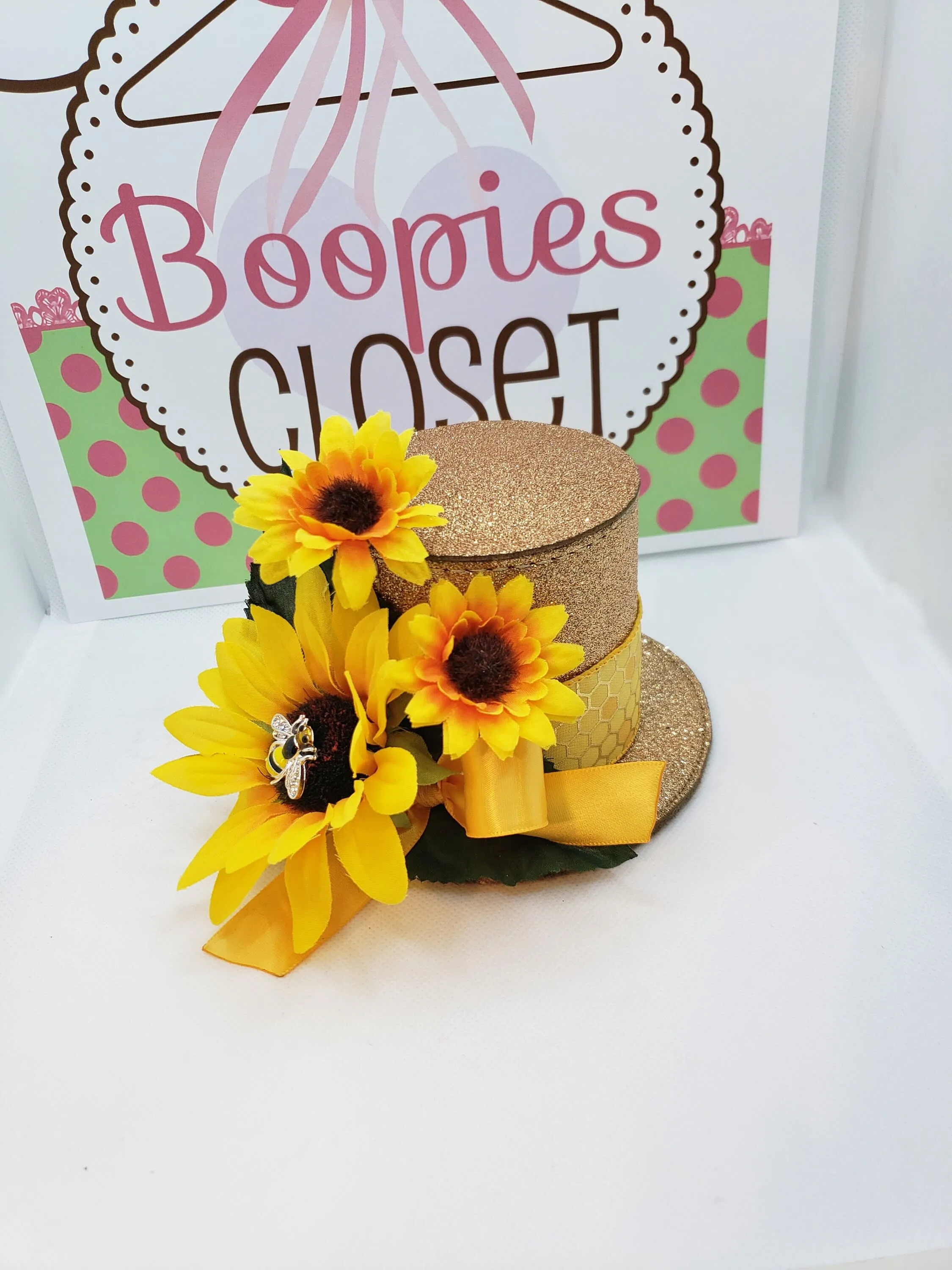 Sunflower Sparkle Mini Top Hat