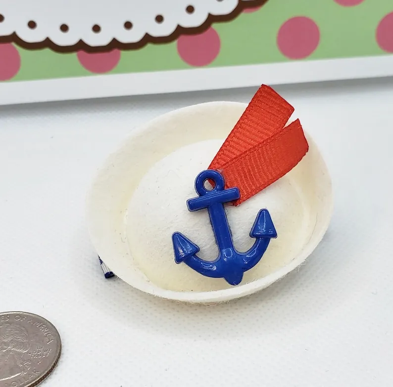 Mini Sailor Hat Barrette