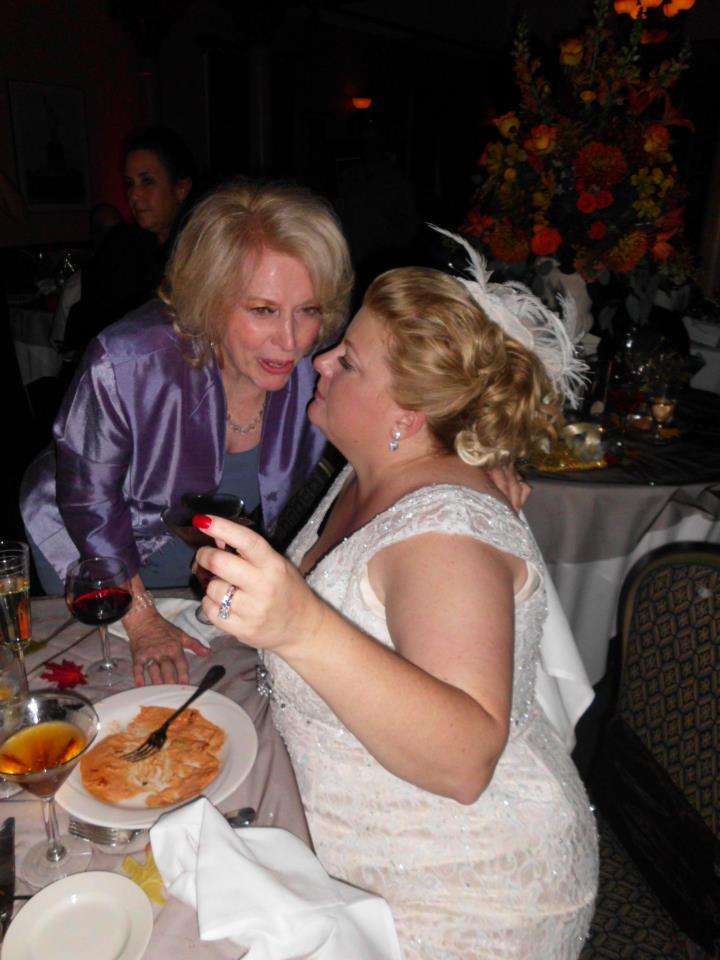 Shellie with her grandmother at a wedding