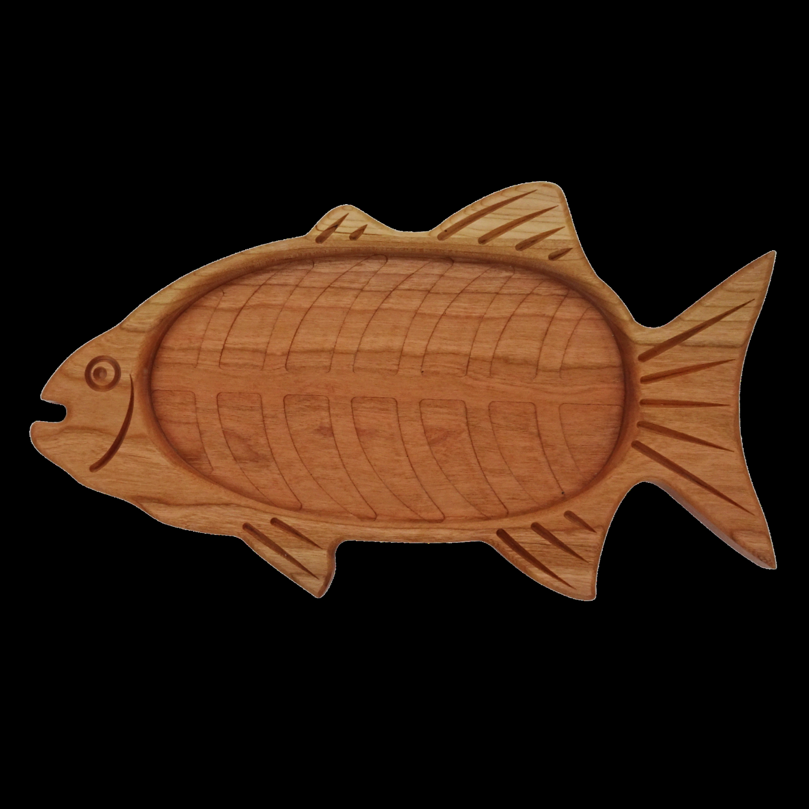 Wooden Fish-Shaped Serving Tray