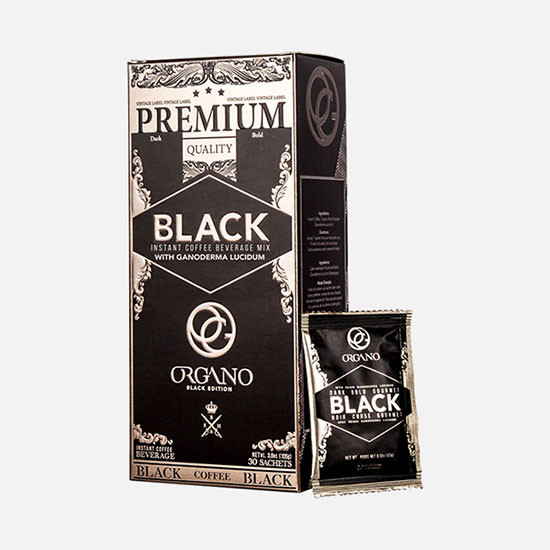 Gourmet Black Coffee box for an unsweetened coffee-style cup