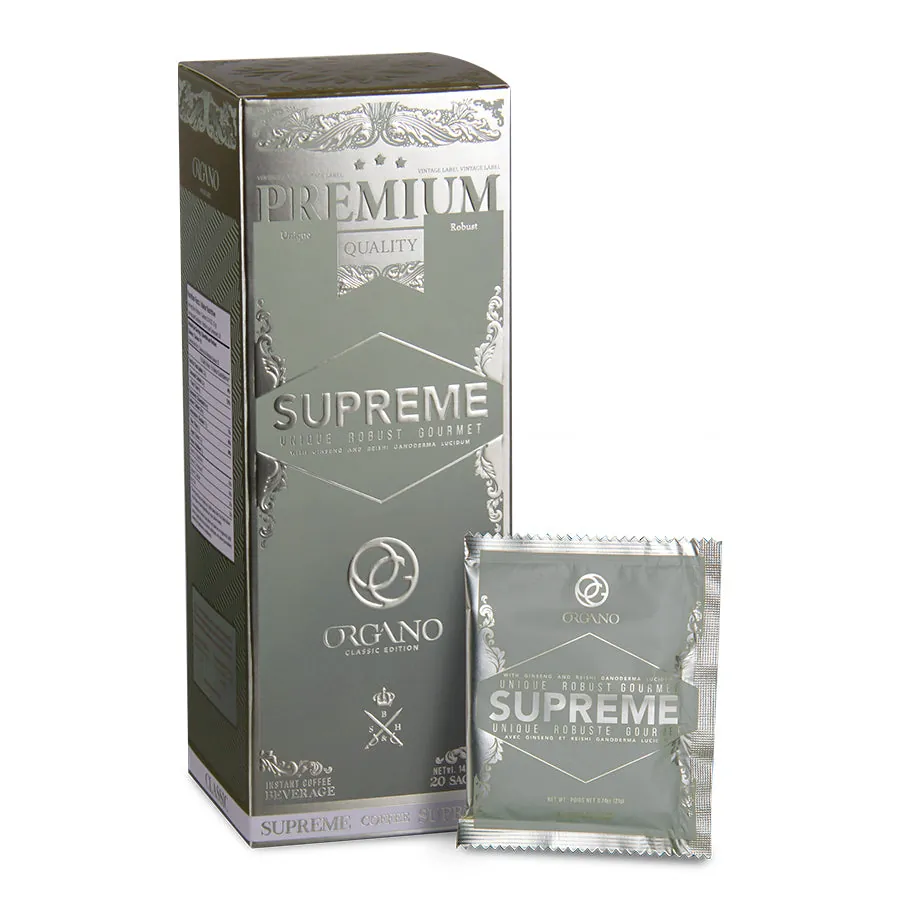 Organo™ Gourmet Café Supreme product box