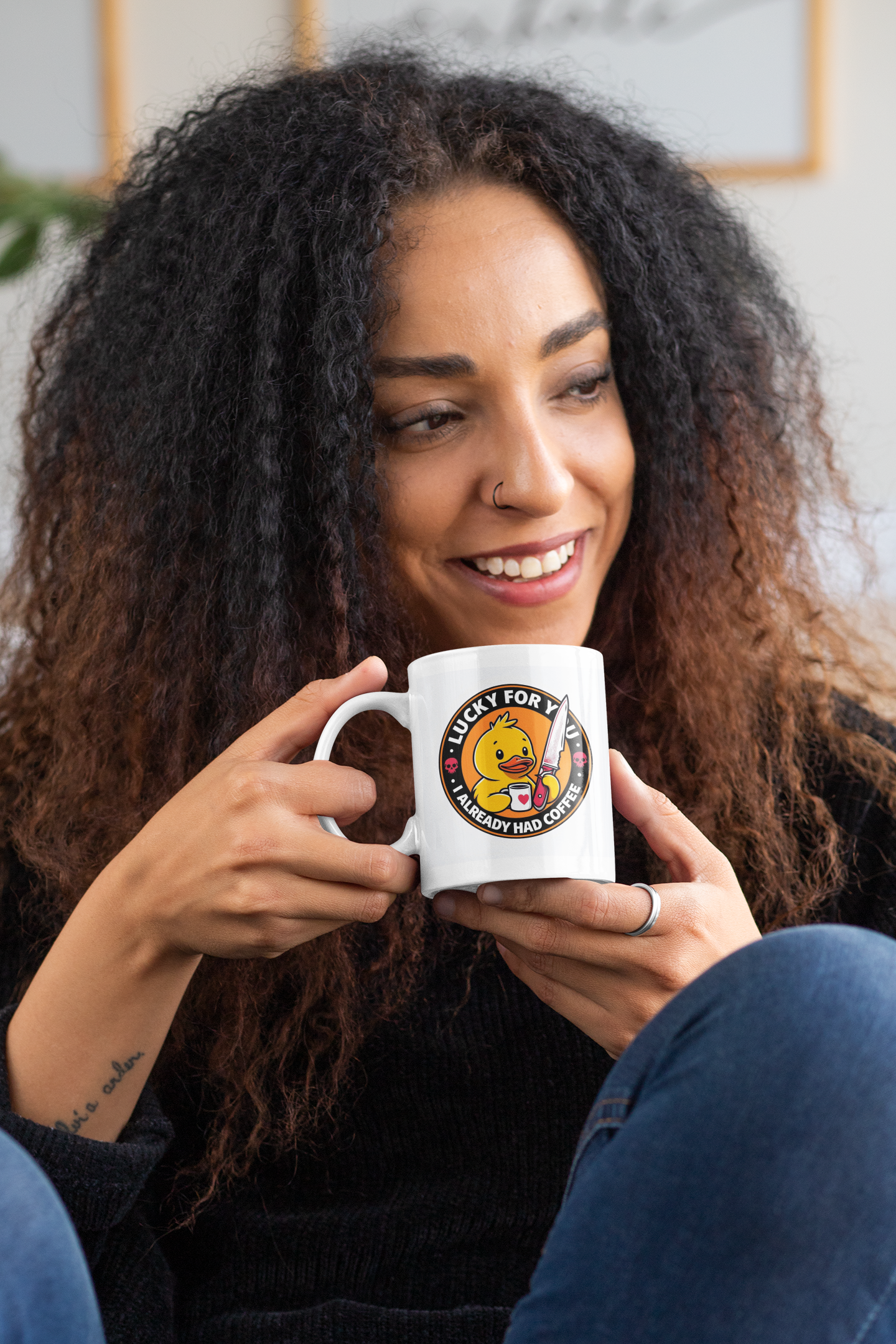 I Already Had Coffee White Glossy Mug product photo
