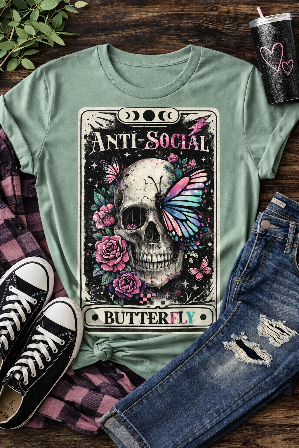 Anti Social Butterfly from 2 Sisters Tanks, Teez & More