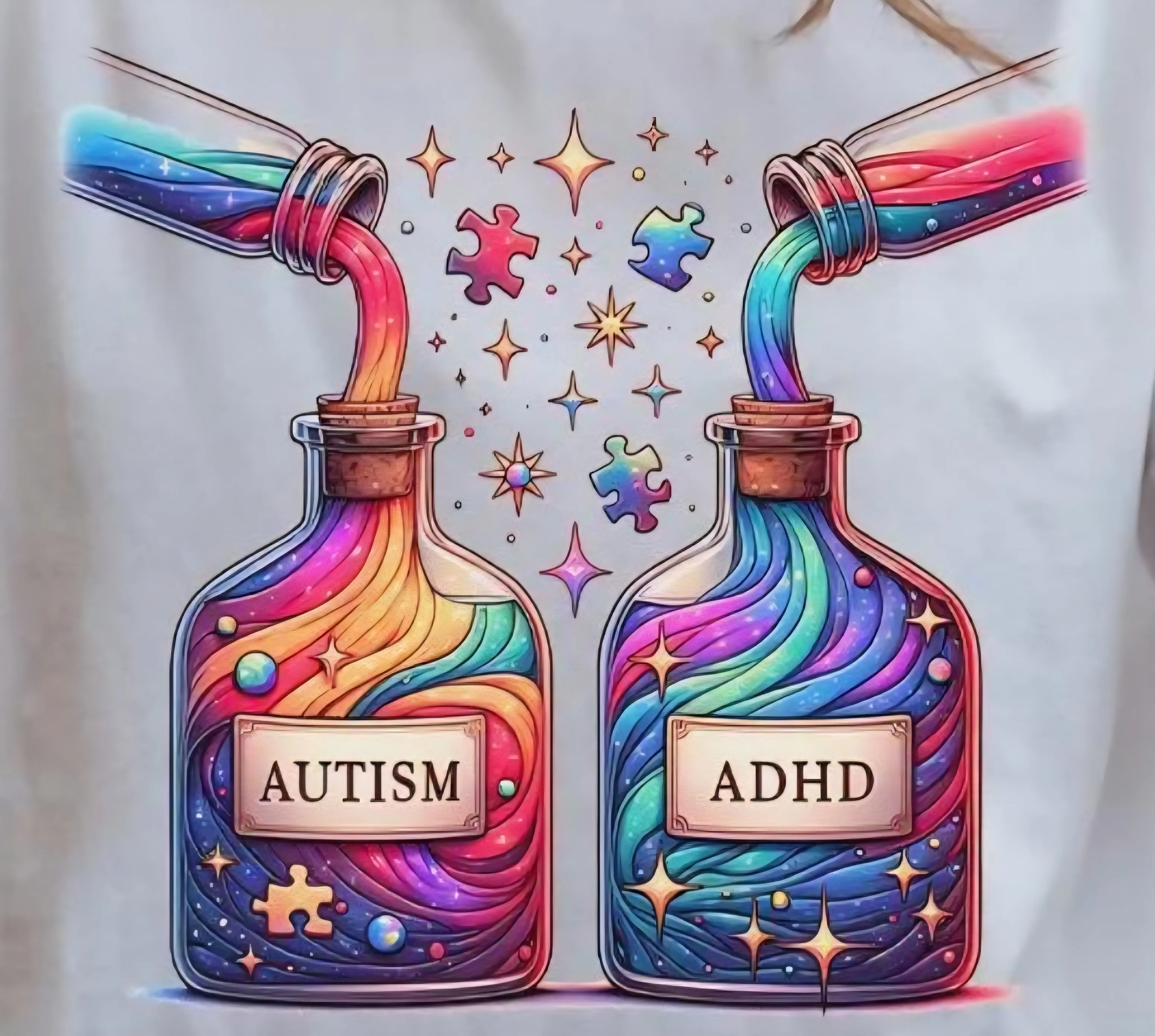 Autism ADHD Magic Minds from 2 Sisters Tanks, Teez & More