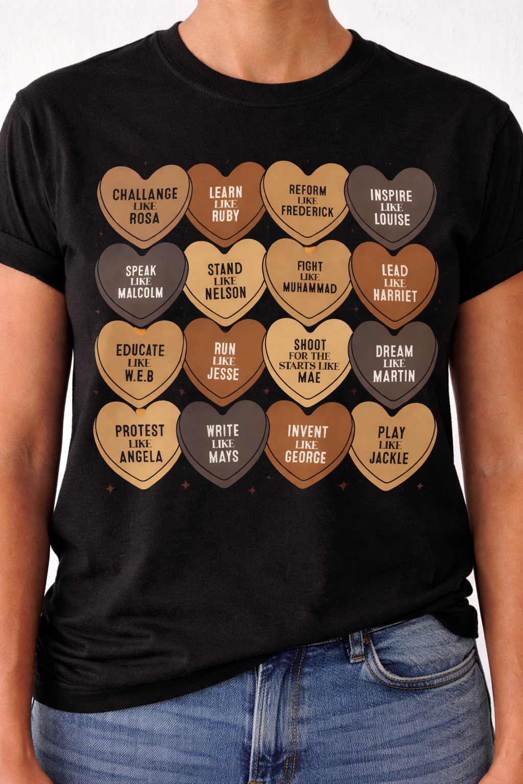 Black History Hearts from 2 Sisters Tanks, Teez & More