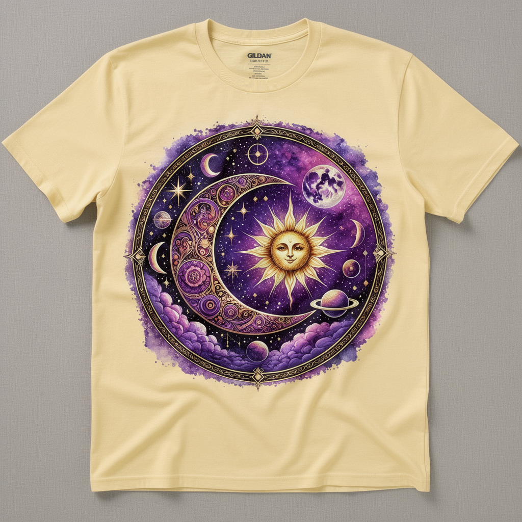 Celestial Sun Moon Galaxy from 2 Sisters Tanks, Teez & More
