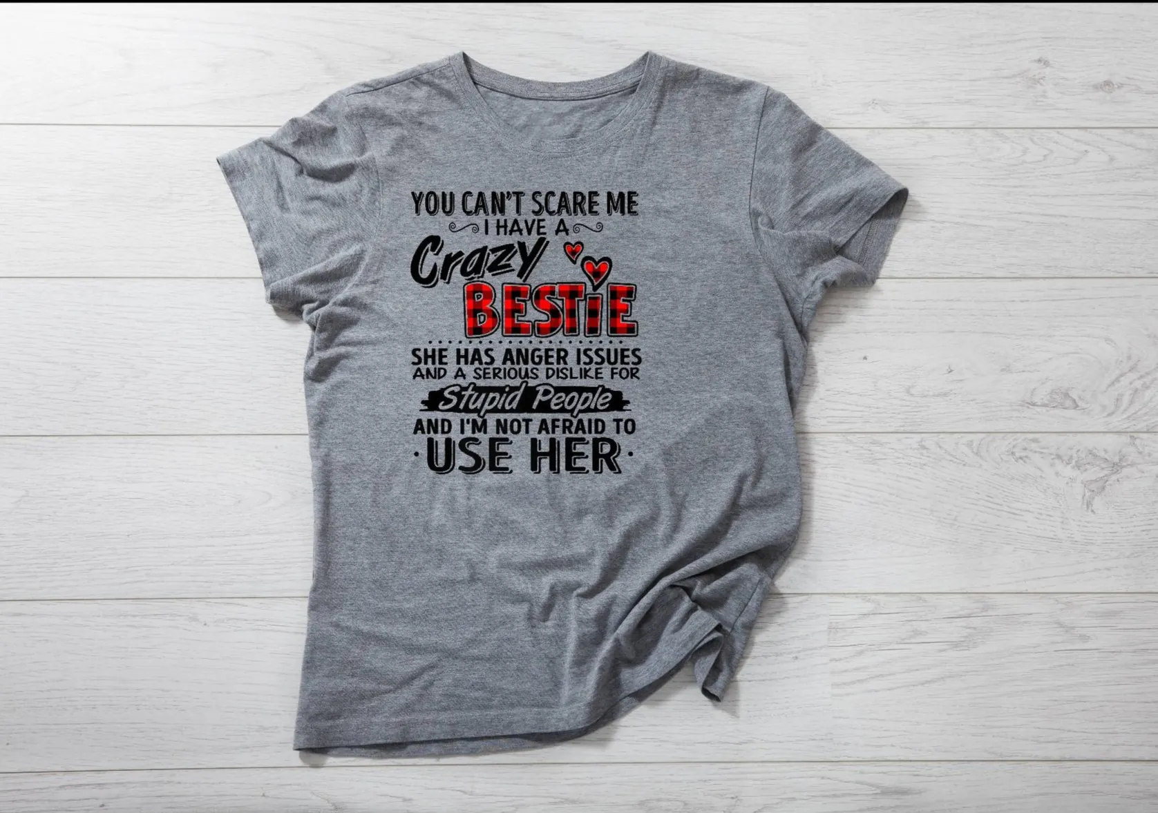 Crazy Bestie Warning from 2 Sisters Tanks, Teez & More