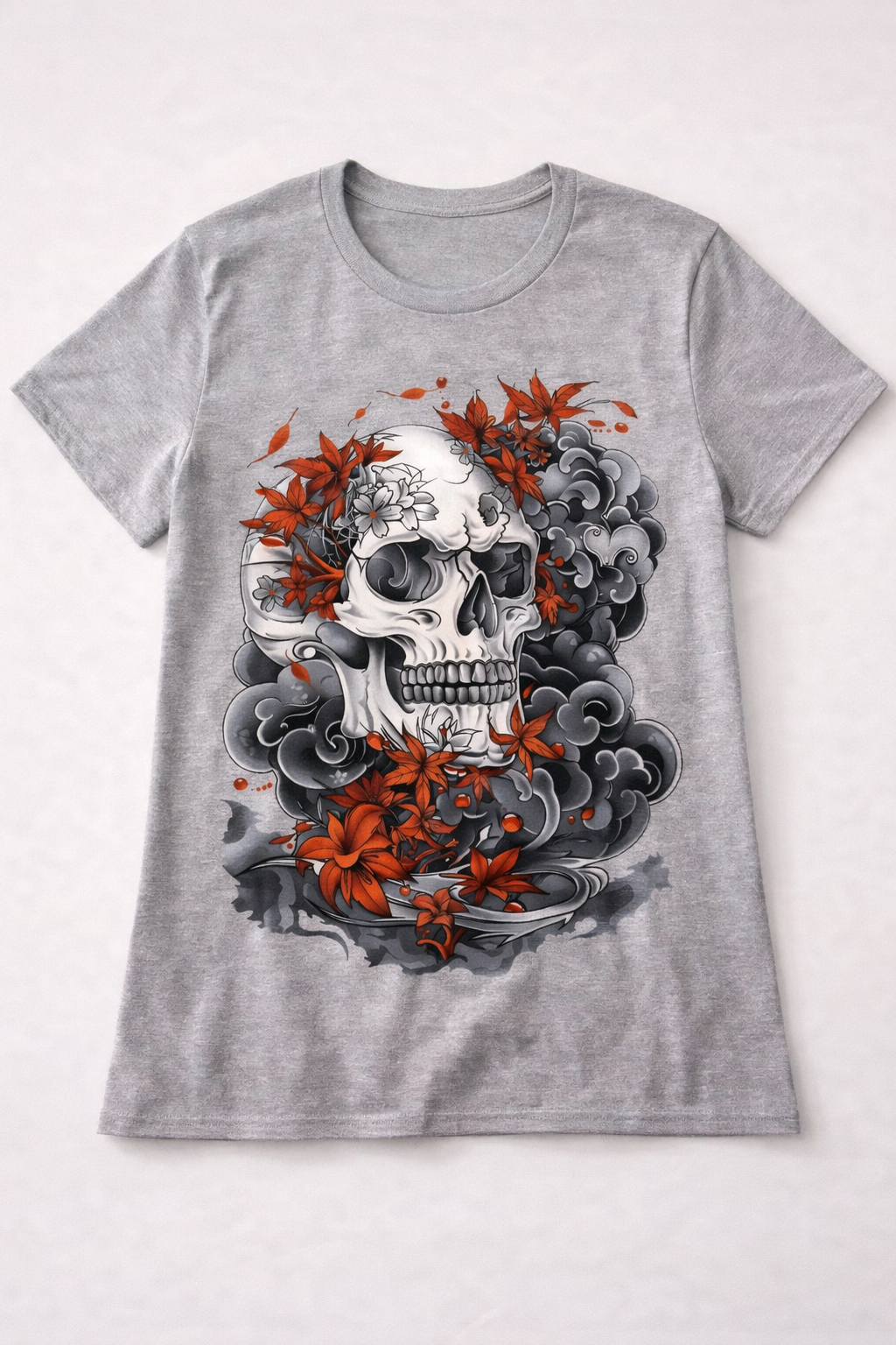 Crimson Smoke Skull from 2 Sisters Tanks, Teez & More
