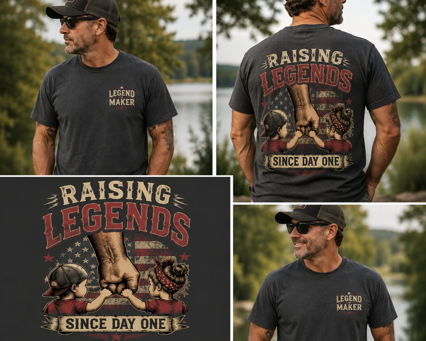 Dad Fuel Coffee Fishing Graphic Tee from 2 Sisters Tanks, Teez & More