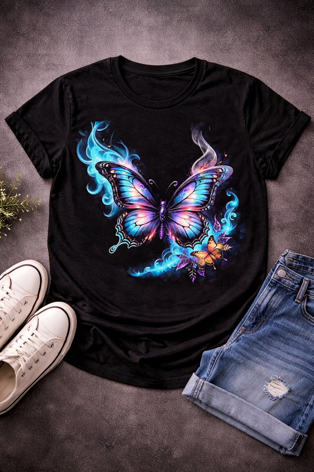 Electric Flame Butterfly from 2 Sisters Tanks, Teez & More