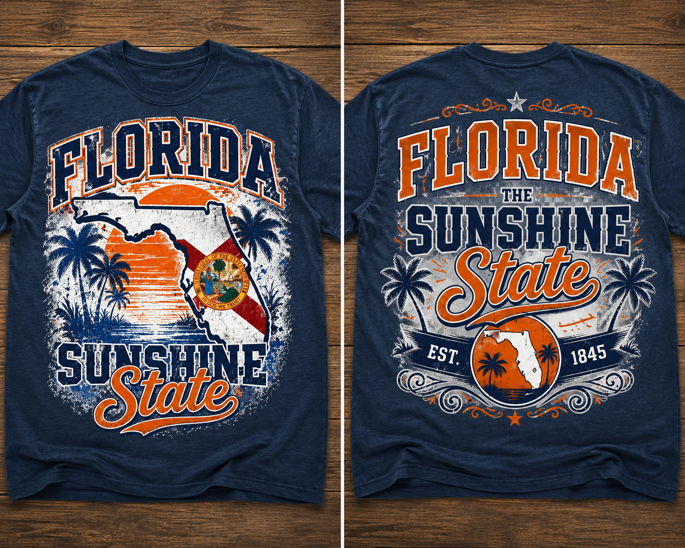 Florida Sunshine State Graphic Tee from 2 Sisters Tanks, Teez & More