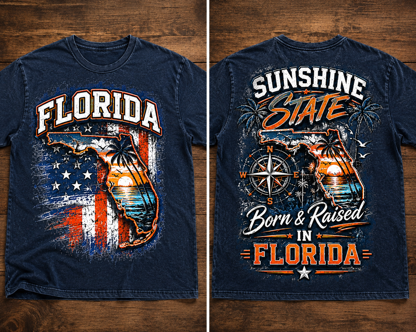 Florida Sunshine State Vintage Graphic Tee from 2 Sisters Tanks, Teez & More