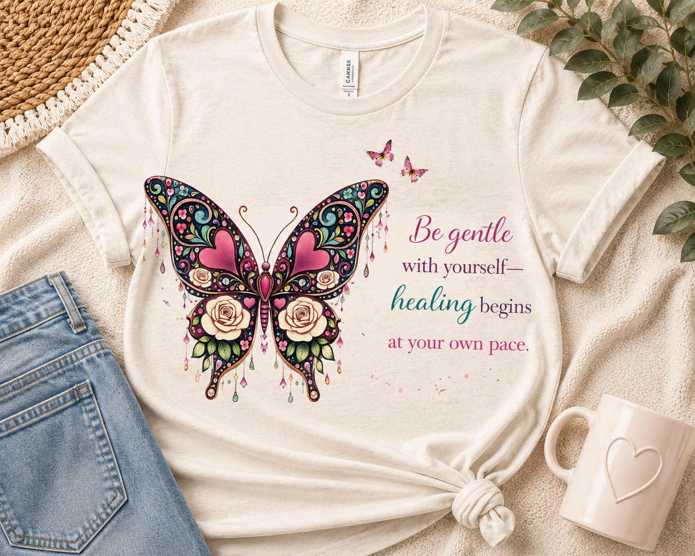 Healing Begins Butterfly from 2 Sisters Tanks, Teez & More