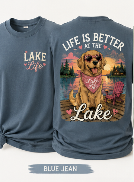 Lake Life Dog from 2 Sisters Tanks, Teez & More