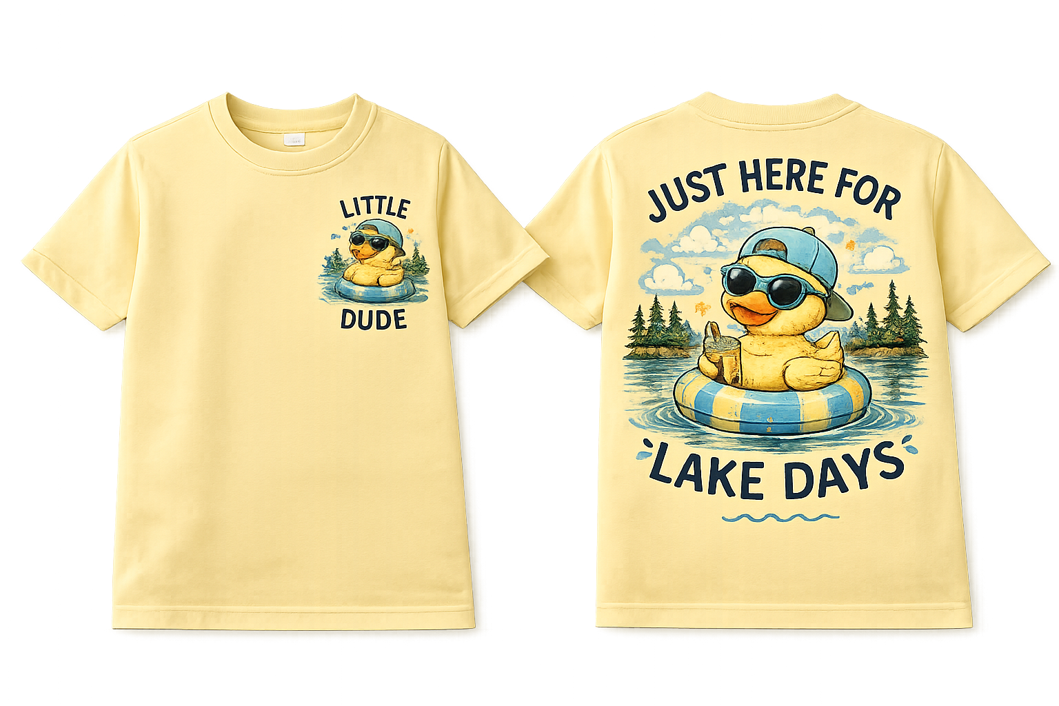 Little Dude Just Here For Lake Days Youth Tee from 2 Sisters Tanks, Teez & More