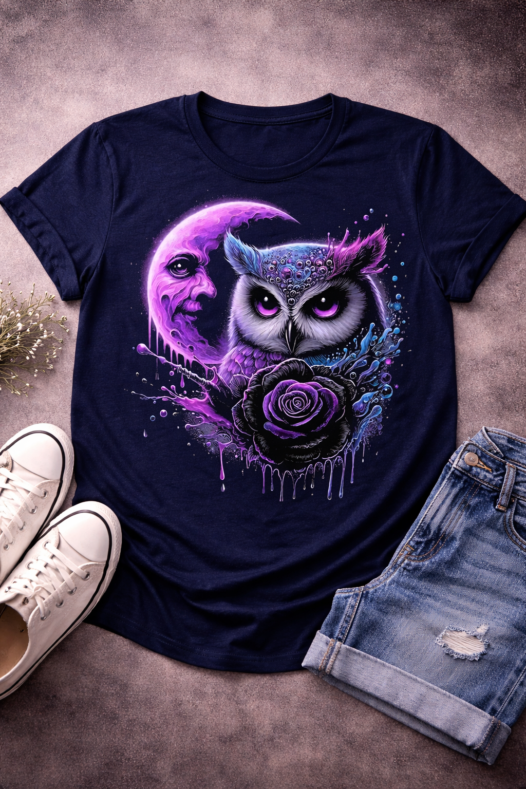 Midnight Mystic Owl from 2 Sisters Tanks, Teez & More