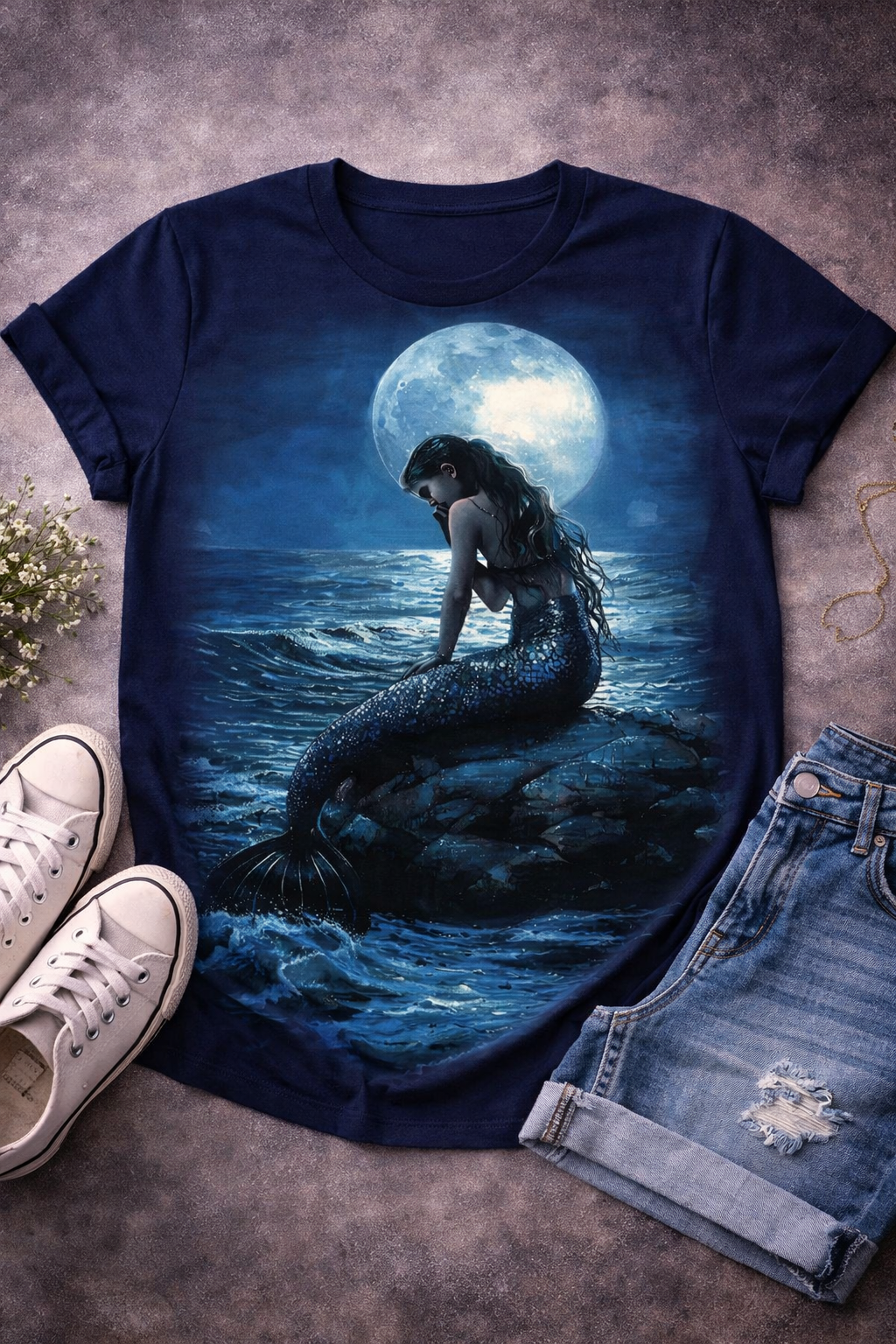 Moonlit Siren Reflection from 2 Sisters Tanks, Teez & More
