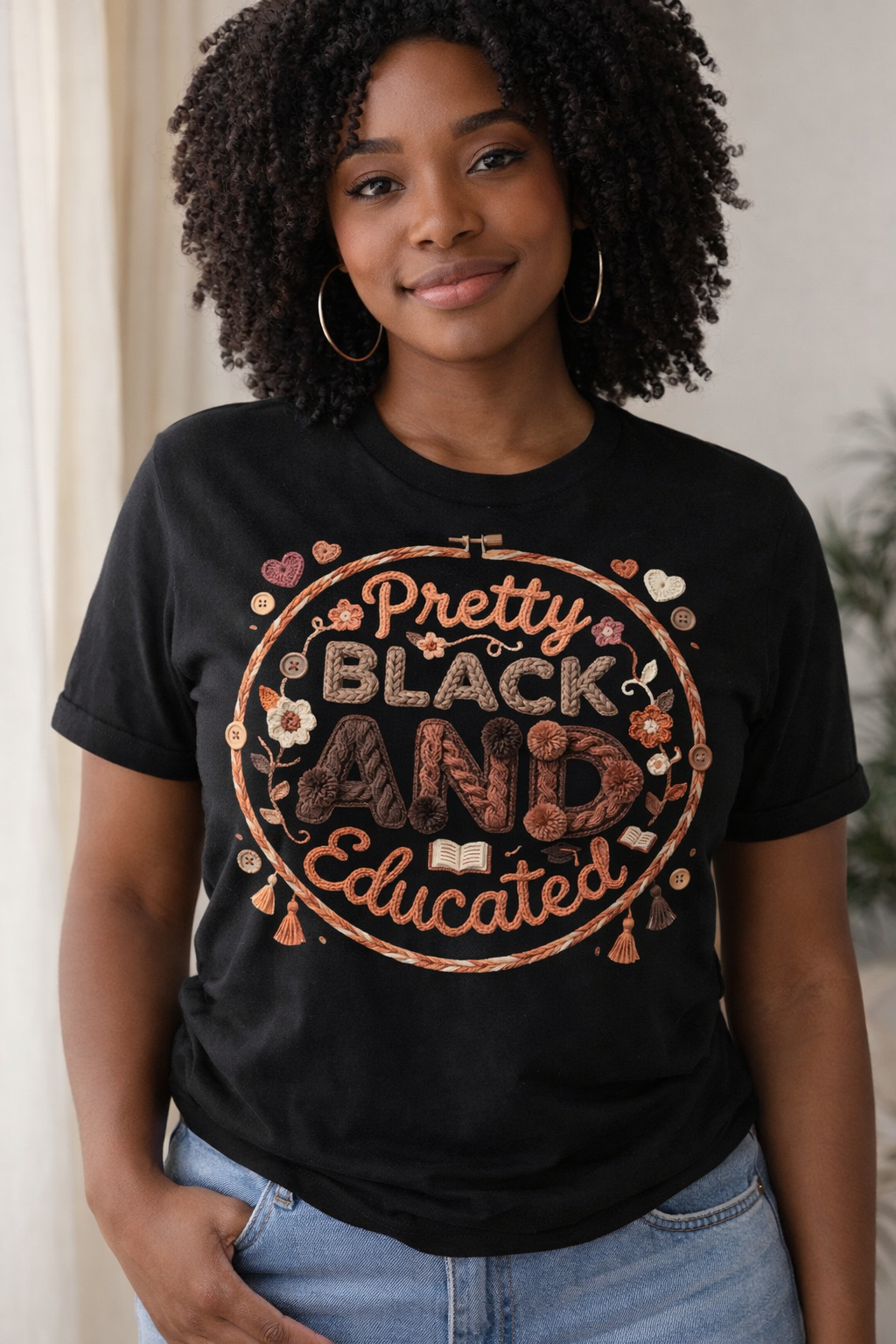Pretty Black And Educated from 2 Sisters Tanks, Teez & More