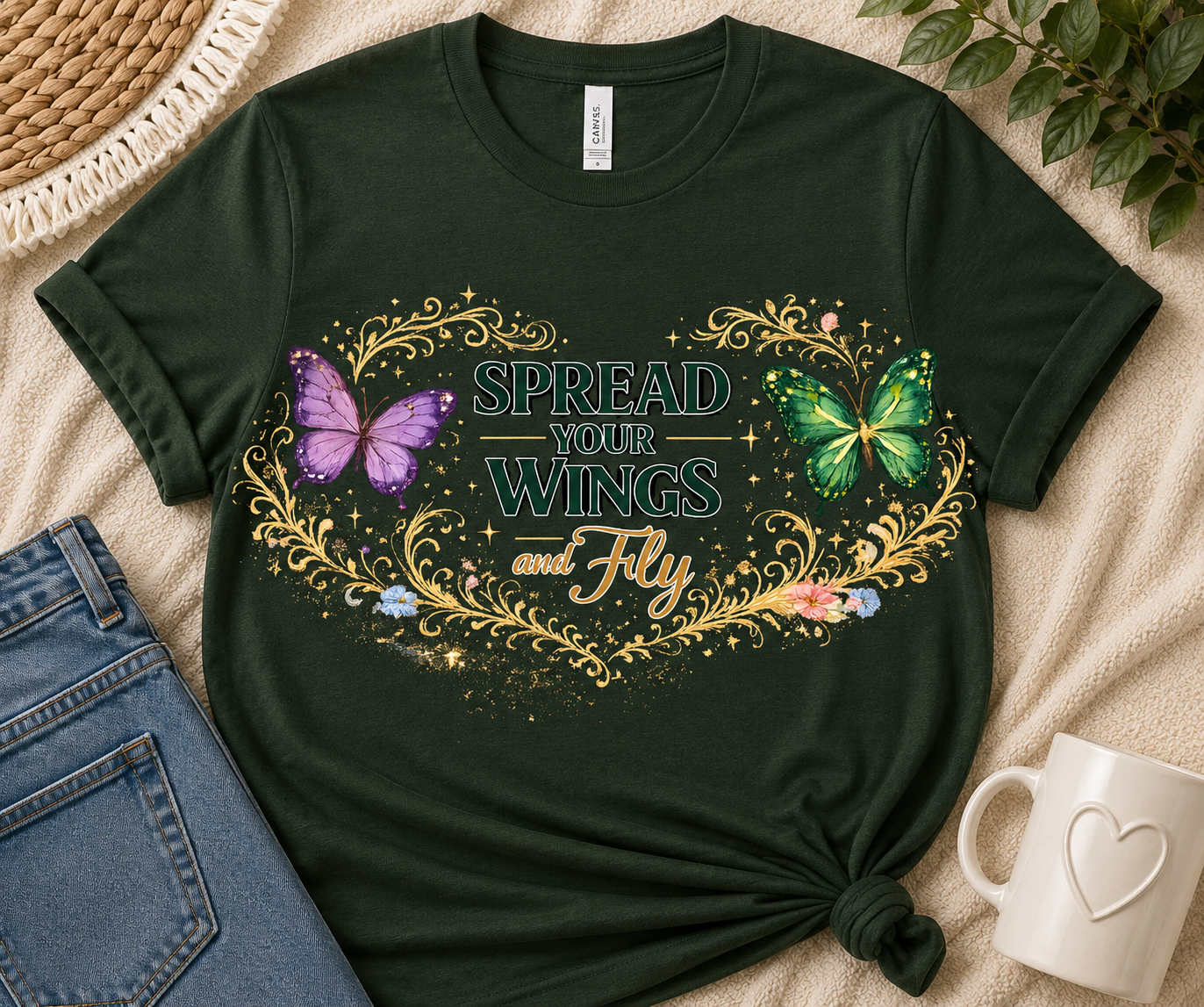 Spread Your Wings Fly from 2 Sisters Tanks, Teez & More