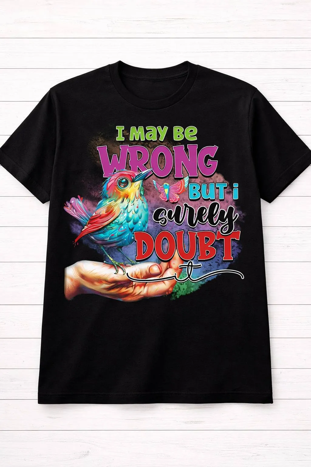 Surely Doubt It Rainbow Bird from 2 Sisters Tanks, Teez & More