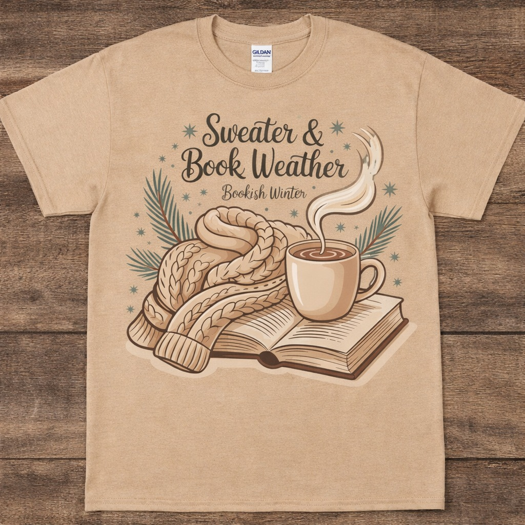 Sweater Book Weather from 2 Sisters Tanks, Teez & More