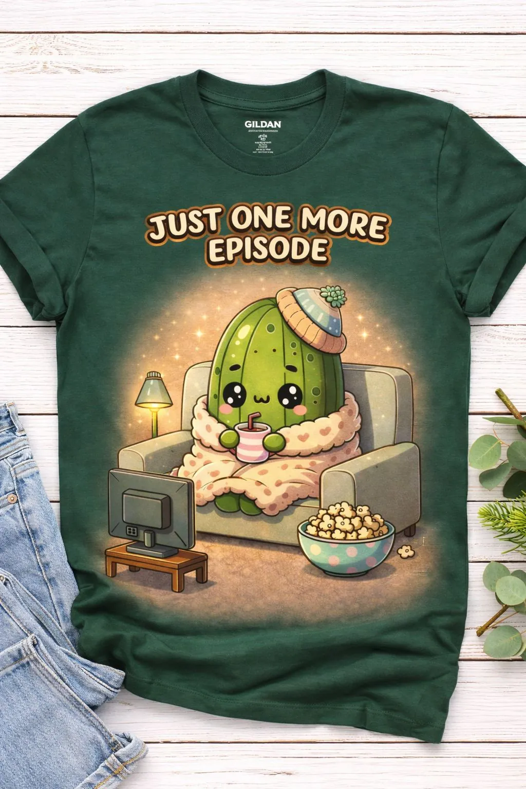 The Binge Watch Cactus from 2 Sisters Tanks, Teez & More